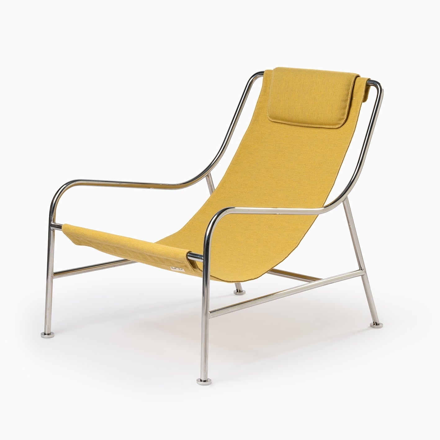 2x LISBOA - Designer Sling Chair in Textile and Stainless Steel