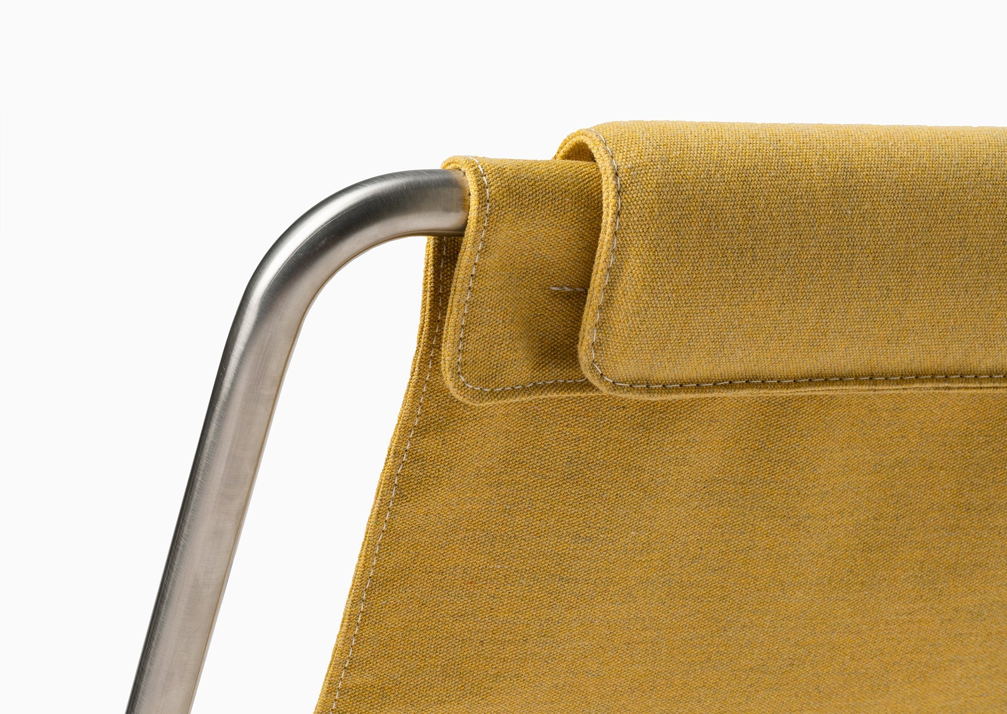 2x LISBOA - Minimalist Stainless Steel Armchair with Textile Finish