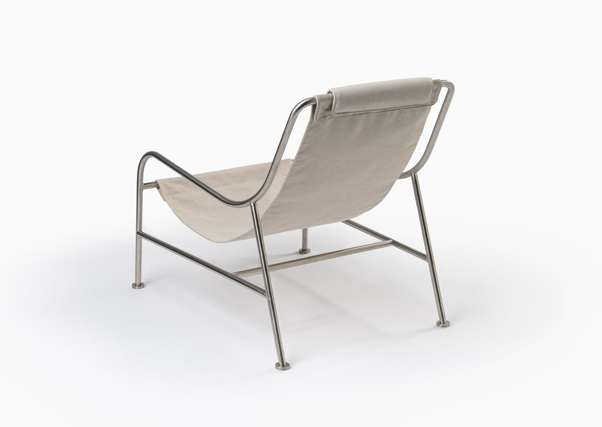 LISBOA – Minimalist Stainless Steel Armchair with Customizable Seat