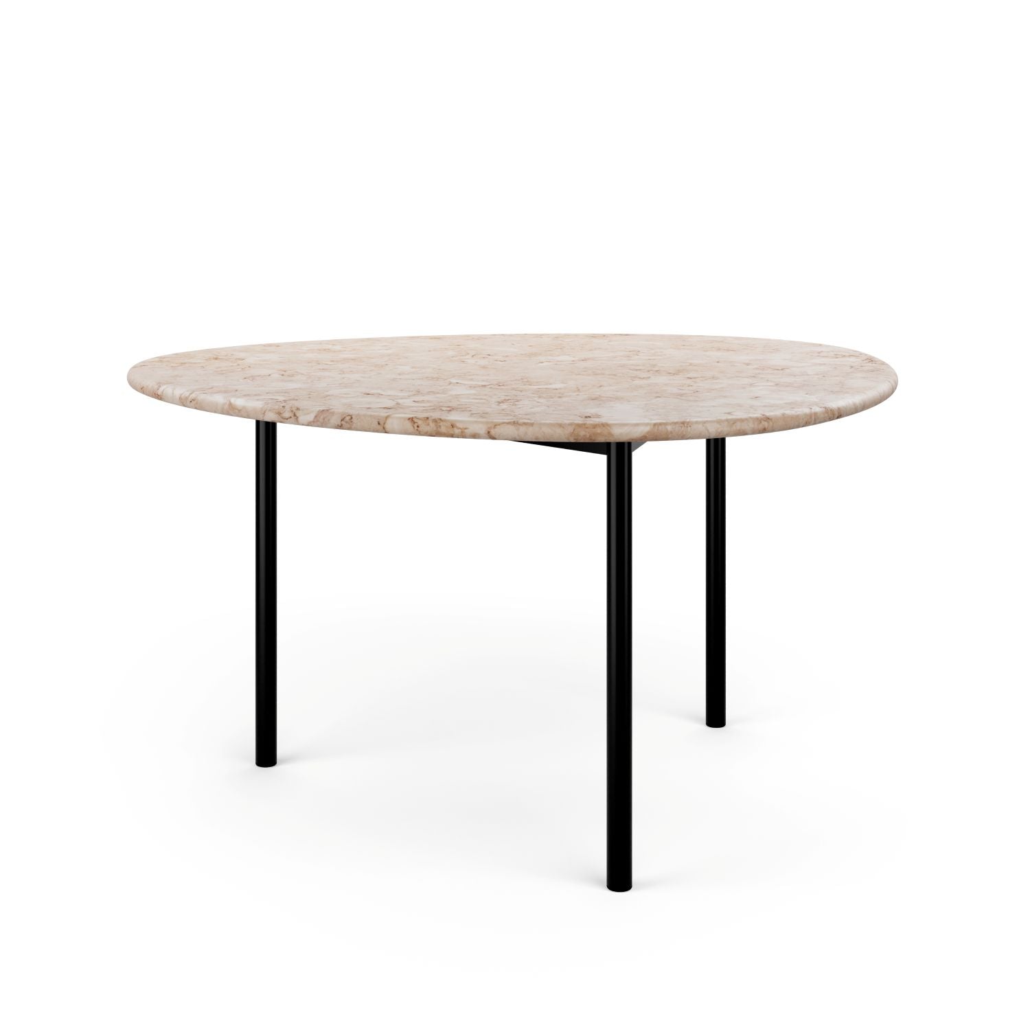 AITAI set - Lioz Limestone Table & 6x Metal Frame Armchair by Kengo Kuma