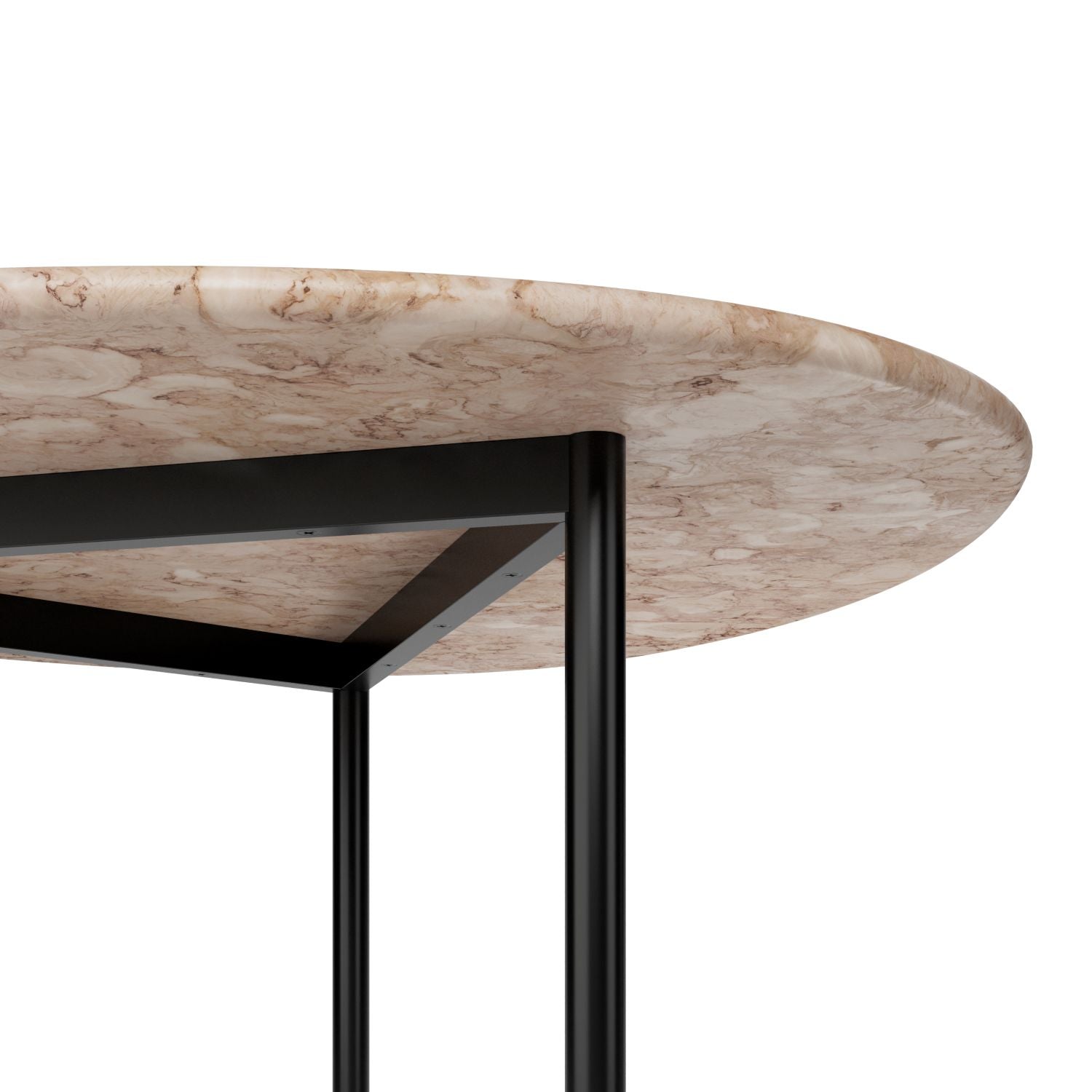 AITAI - Lioz Limestone Table & 6x Metal Frame Armchair by Kengo Kuma