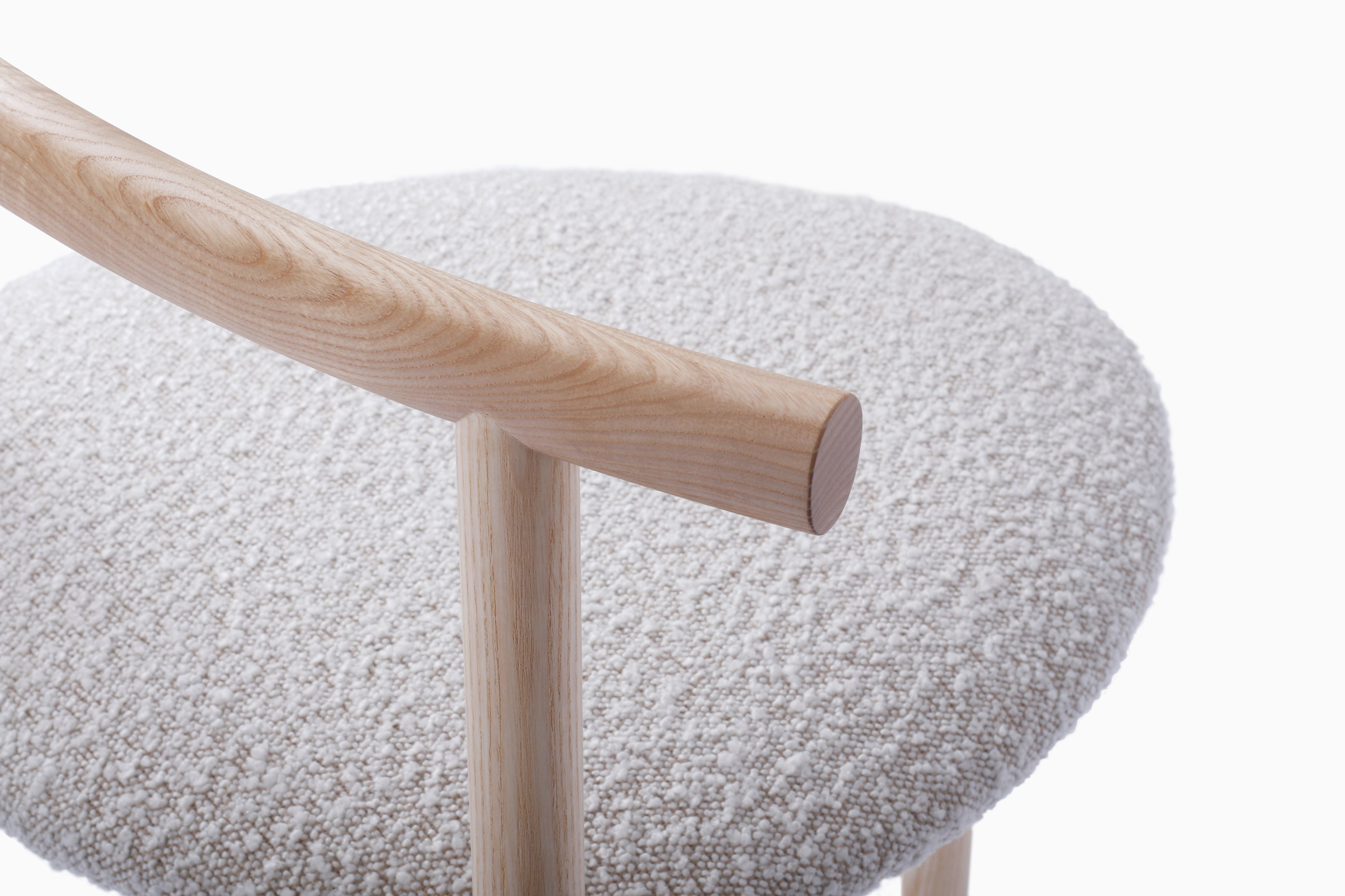 AITAI – Solid Wood Frame and Fabric Seat Chair