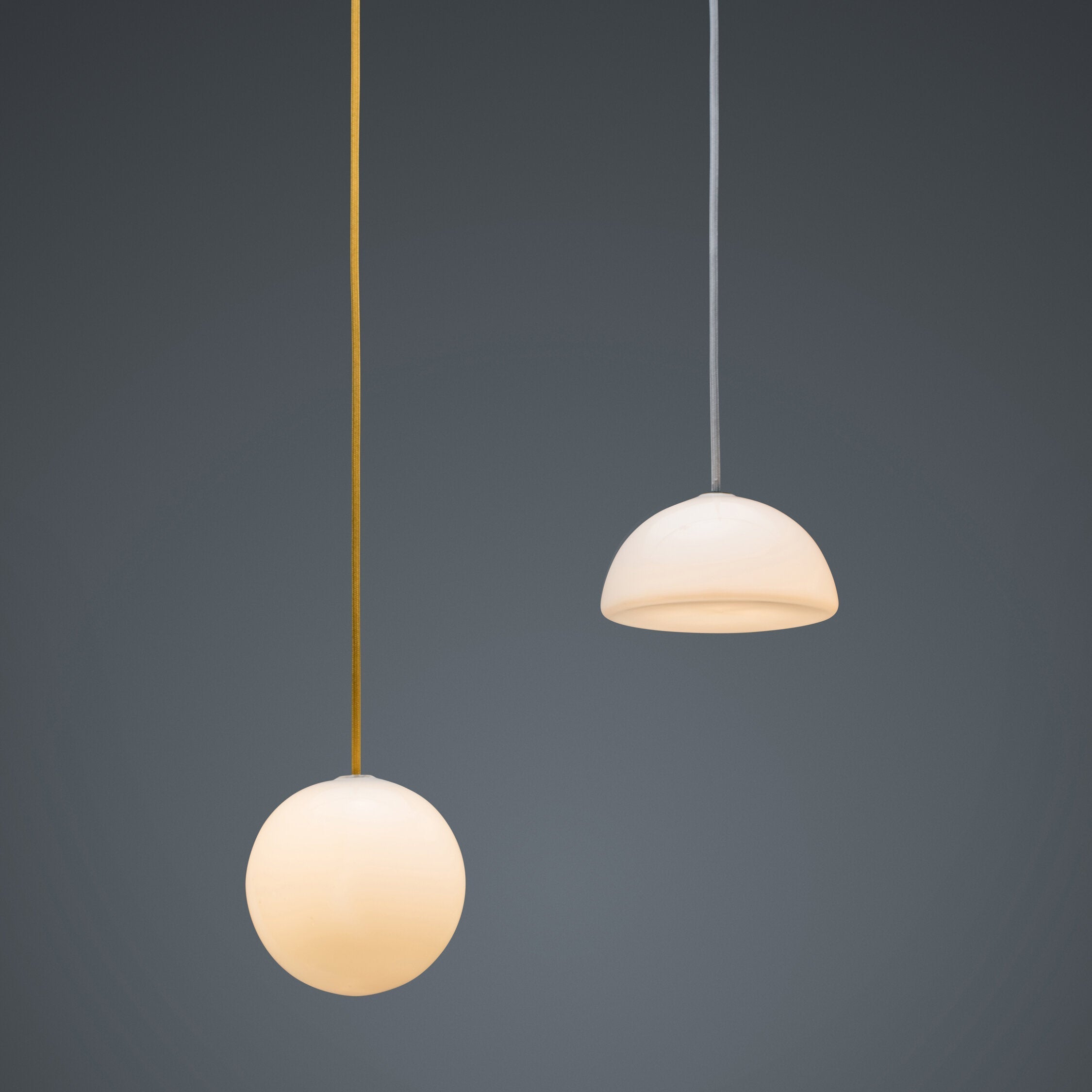 BULB - Cone Ceiling Lamp in Glass with Customizable Cable