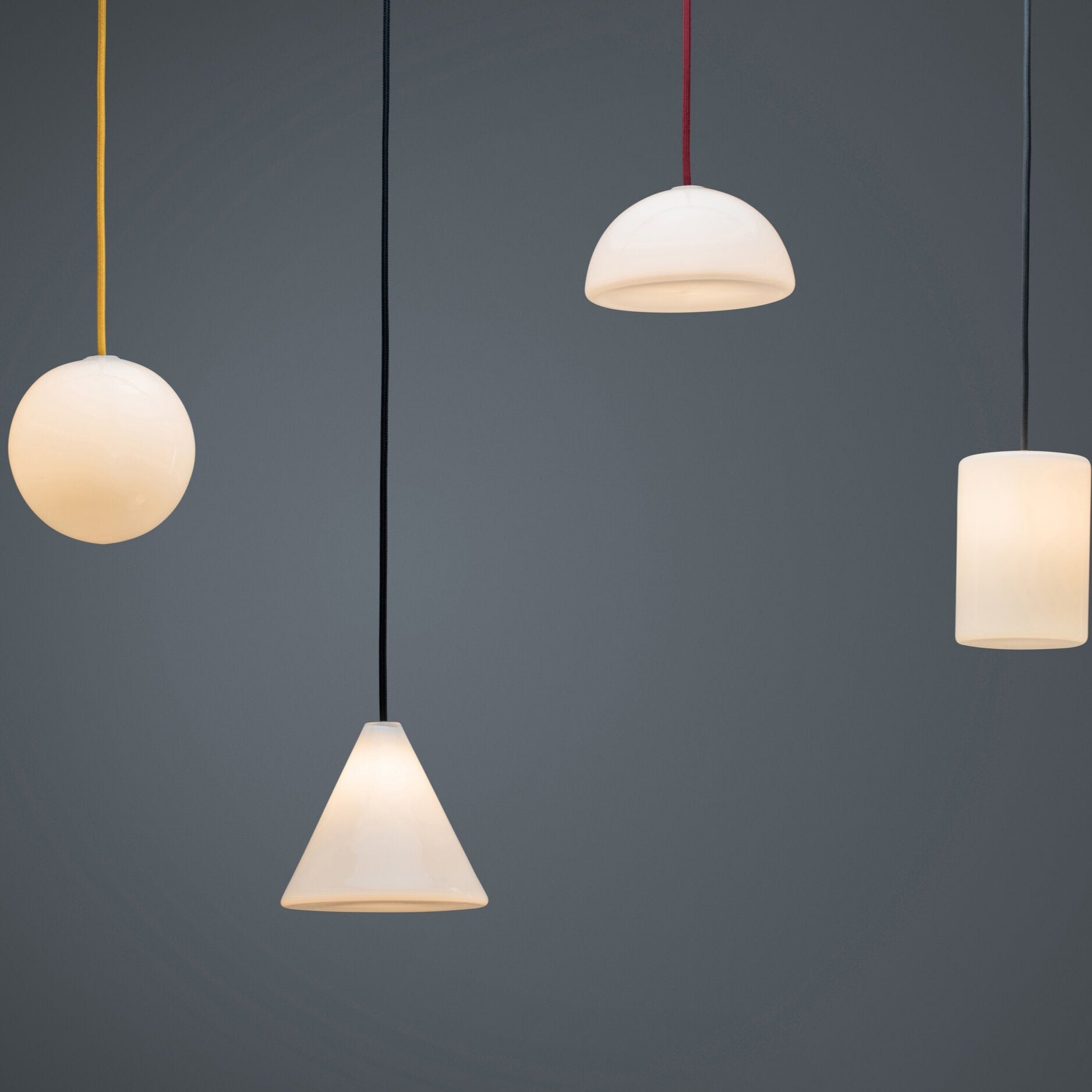 2x BULB - Ceiling Lamp in Glass with Customizable Cable