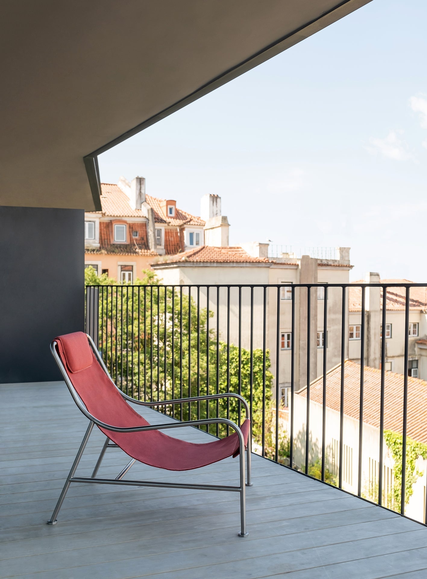 2x LISBOA - Minimalist Stainless Steel Armchair with Textile Finish