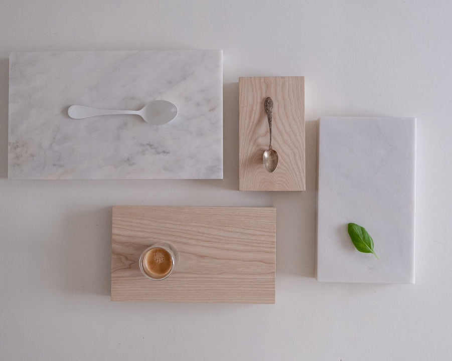 Minimalistisches Marmortablett 3-teilig