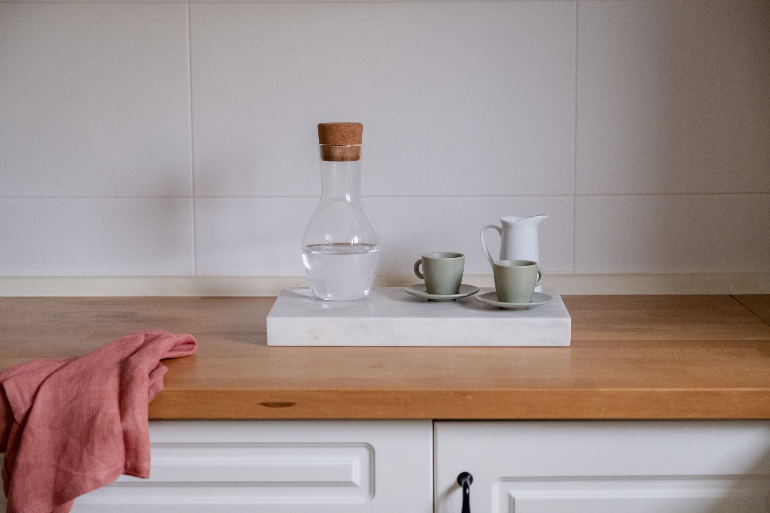 Minimalistisches Marmortablett 3-teilig
