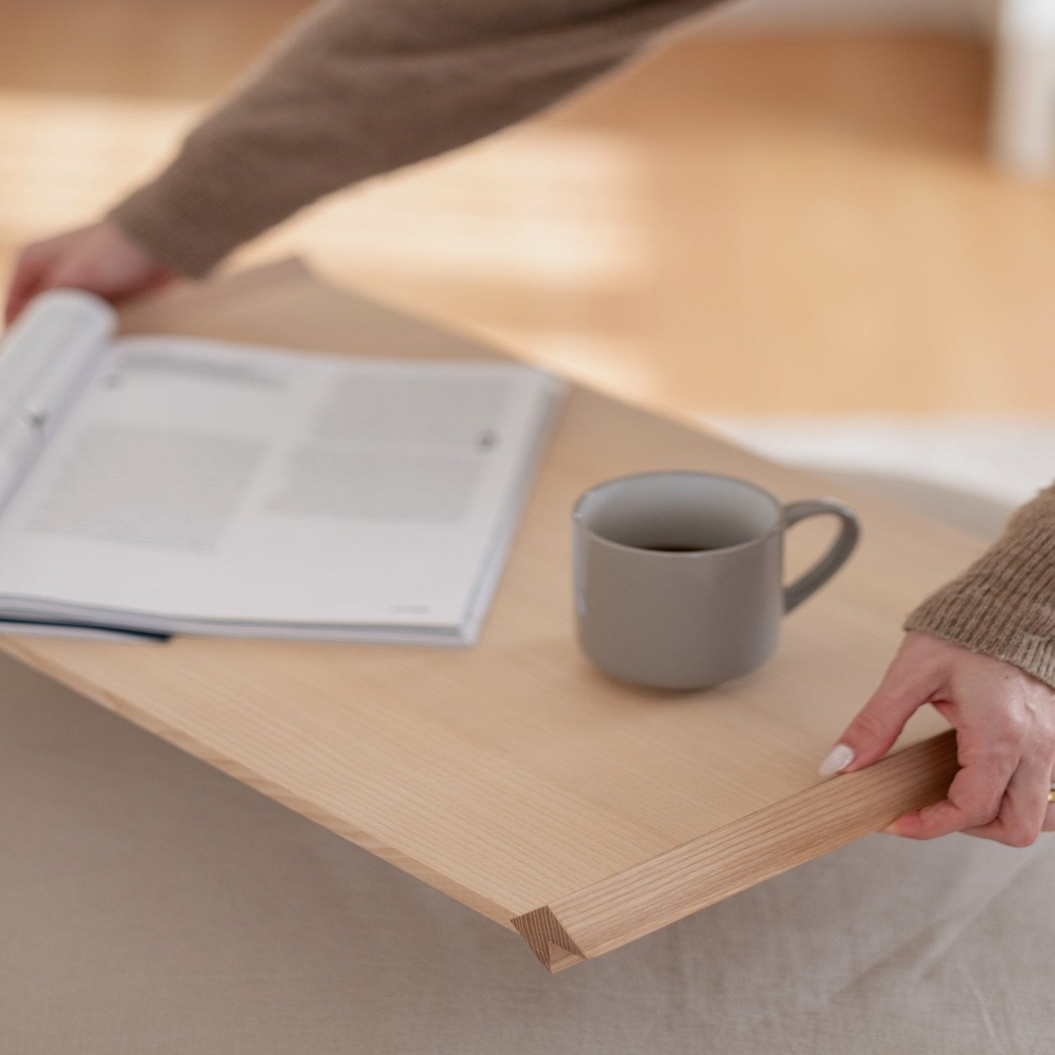 2x TRAVE set - Designer Tray in Solid Wood