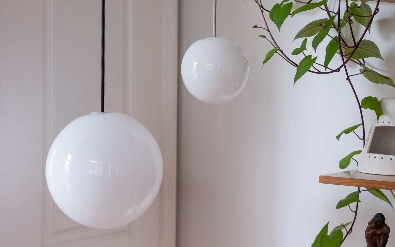 Ambient Lighting Glass Sphere 1 Small and 1 Medium BULB Lamp - 2 Pieces