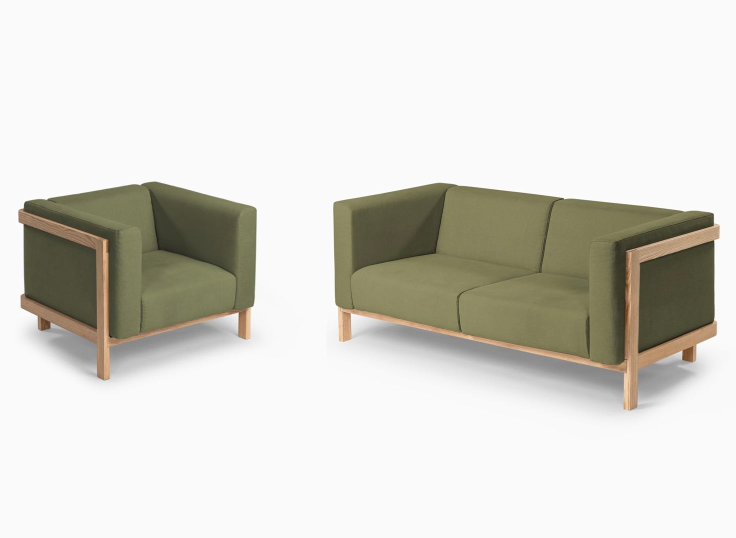 Bundle & Save – Design Set LIFT Lounge Chair and Two Seater Sofa in Ash