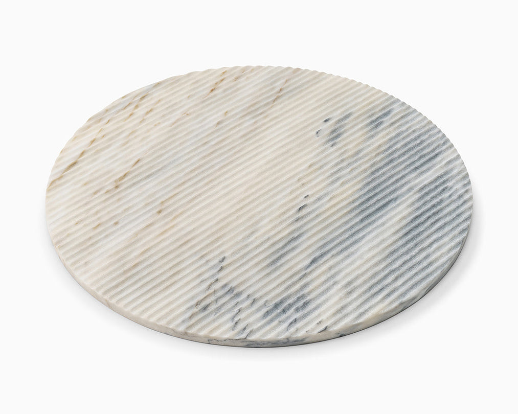 Pedra Collection Set - Sculptural Vase & Plate in Marble