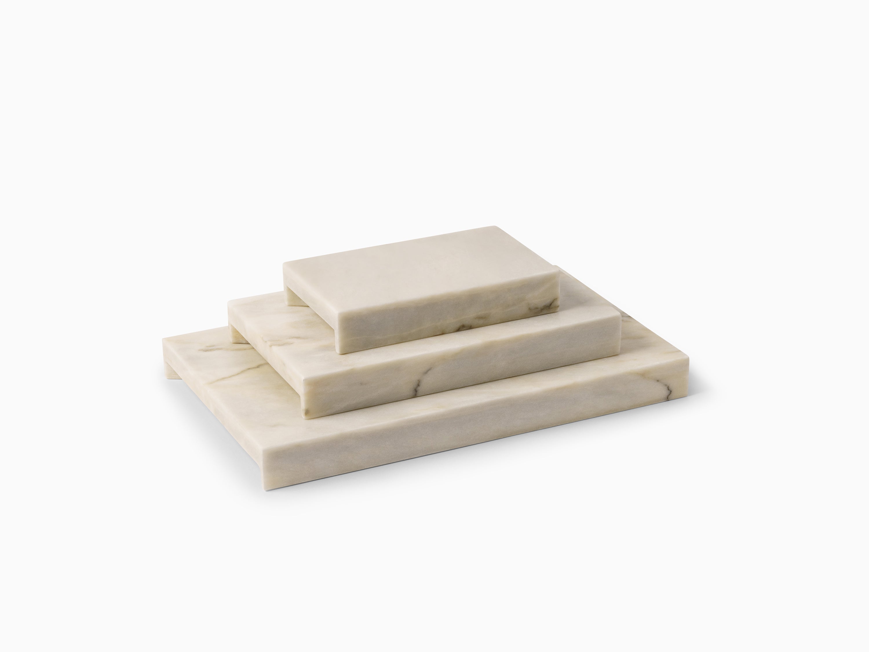 Minimalistisches Marmortablett 3-teilig