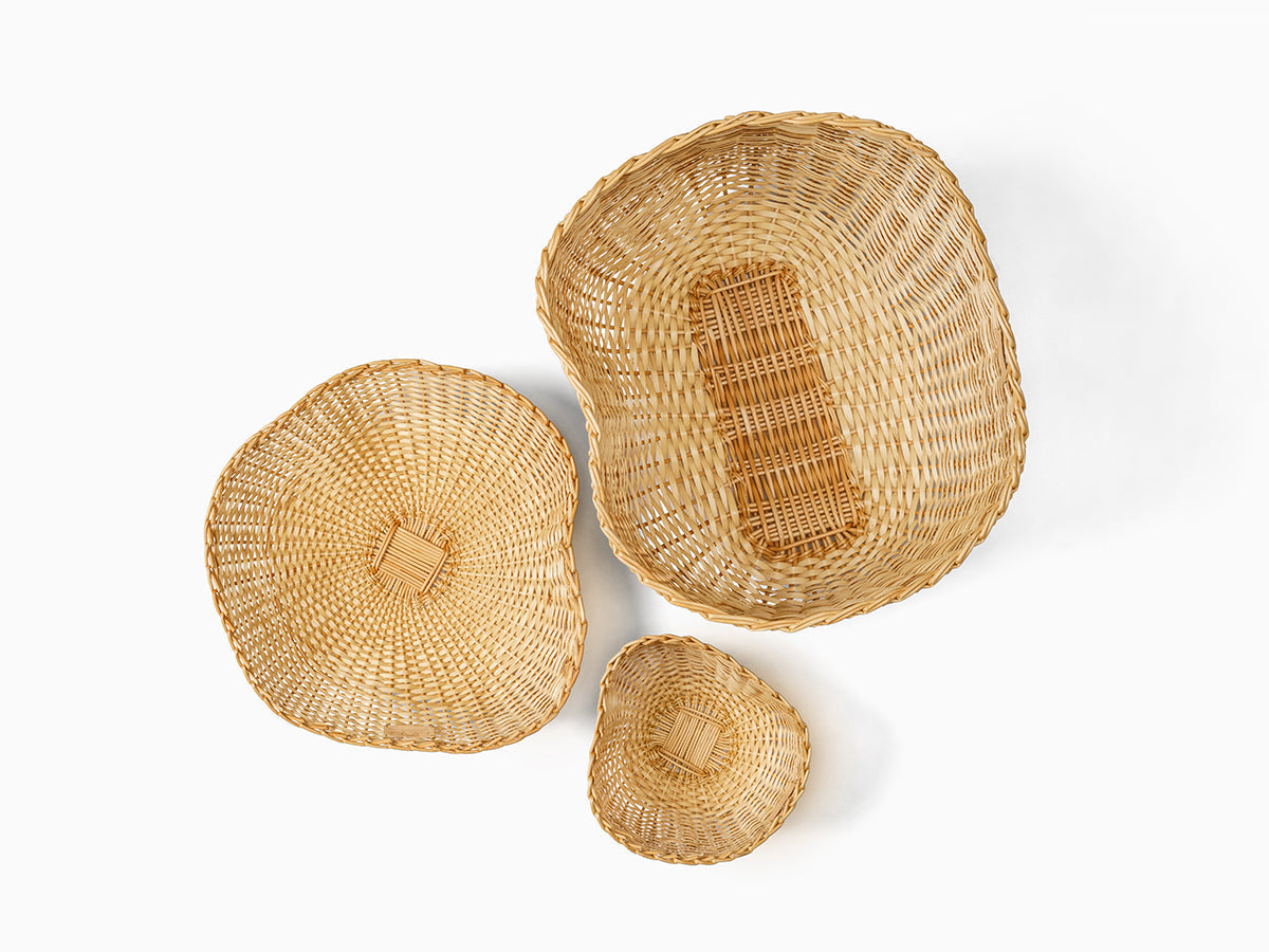 Basket Set of 3 – Handcrafted Wicker Baskets Inspired by Azorean Tradition -FURNA