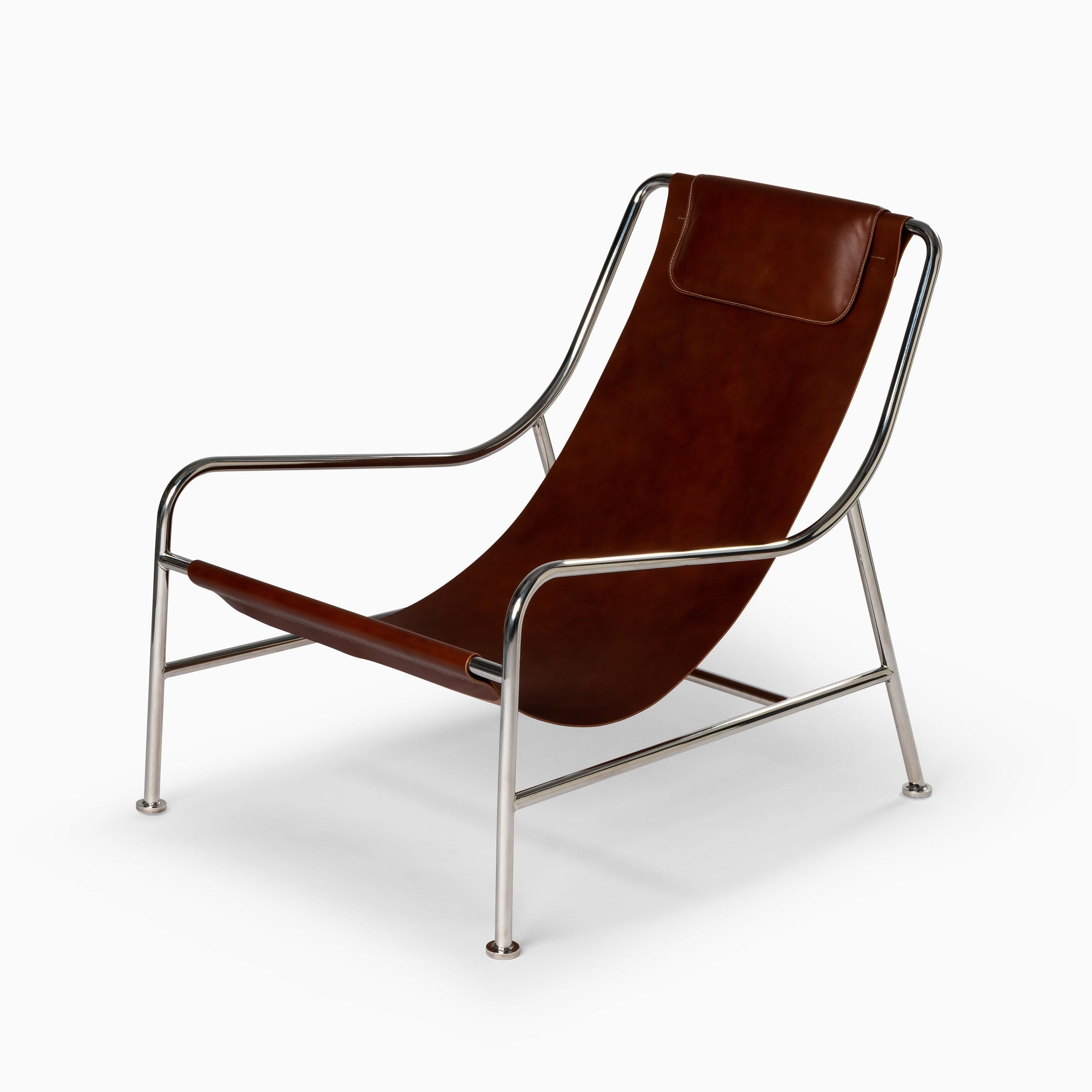 LISBOA – Minimalist Stainless Steel Sling Chair with Customizable Seat