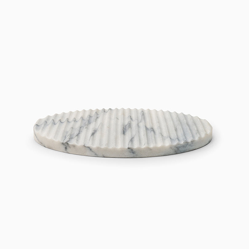 Pedra Collection Set - Sculptural Vase & Plate in Marble