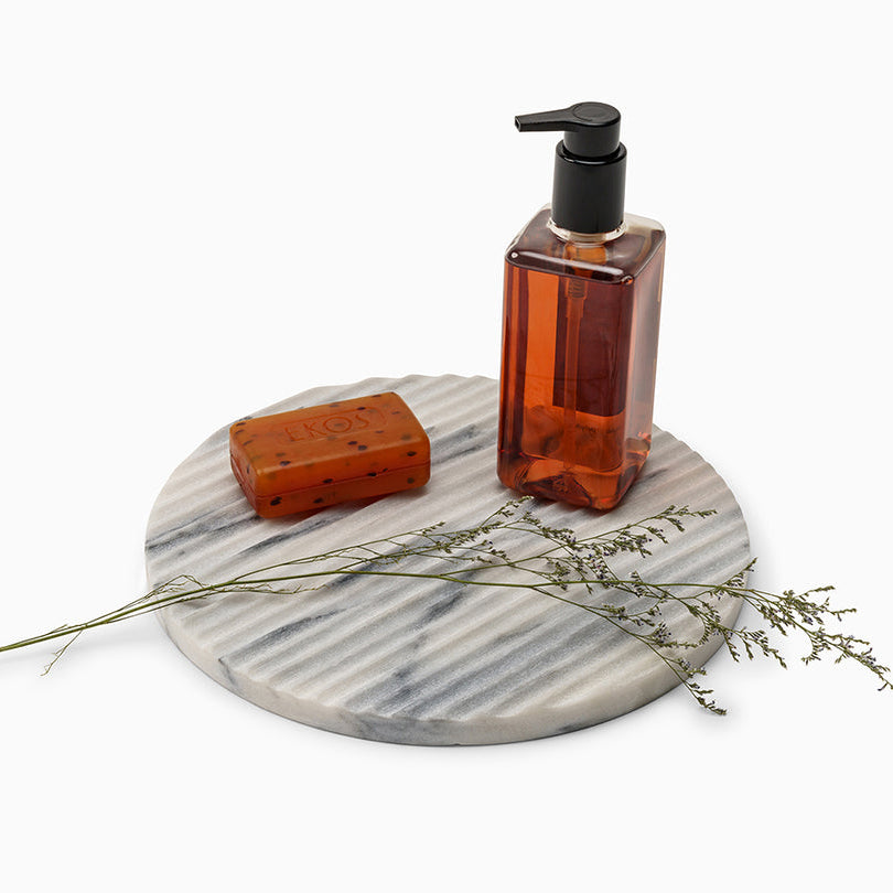 Pedra Collection Set - Sculptural Vase & Plate in Marble