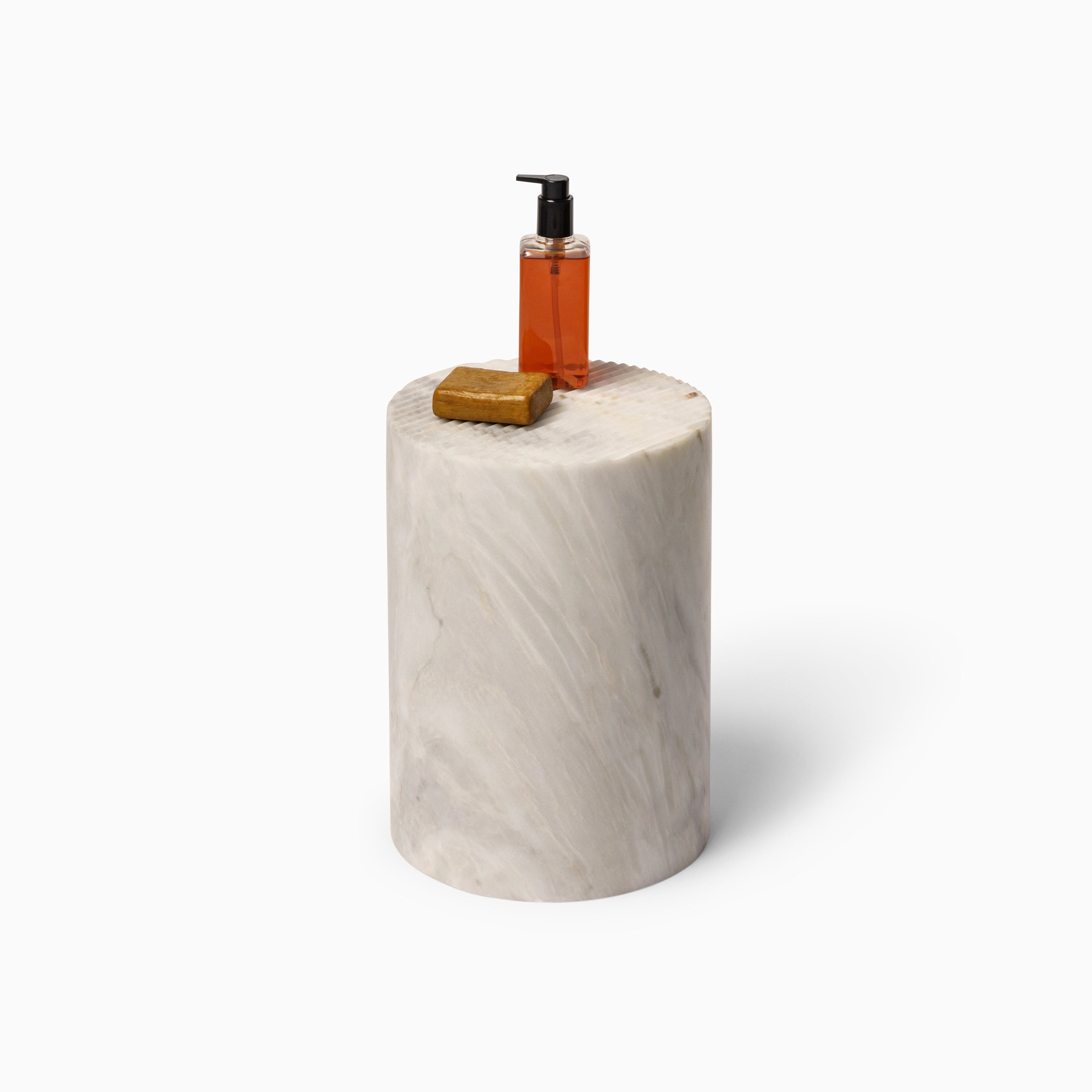 Pedra Collection Set - Sculptural Vase & Sidetable in Marble