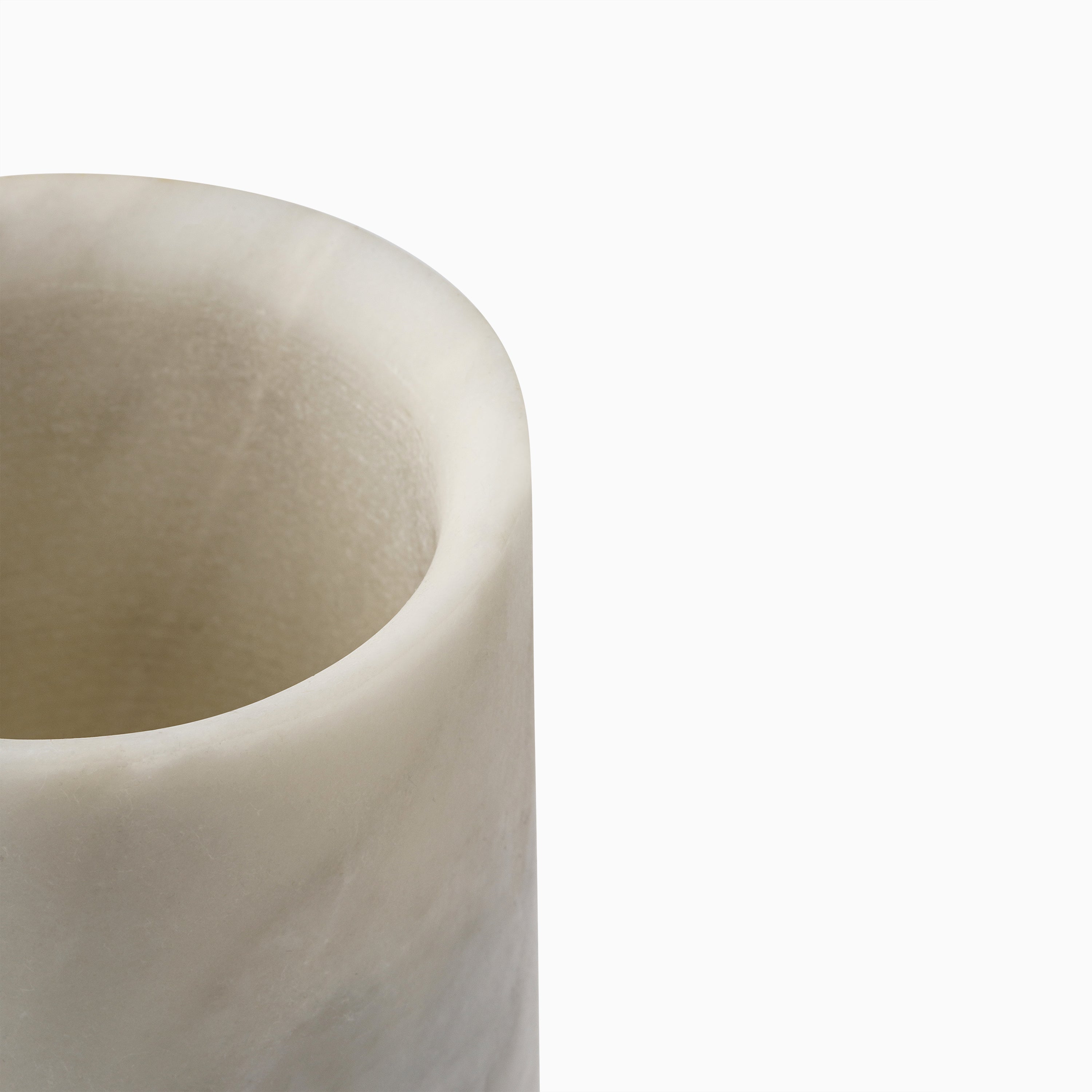 Pedra Collection Set - Sculptural Vase & Sidetable in Marble