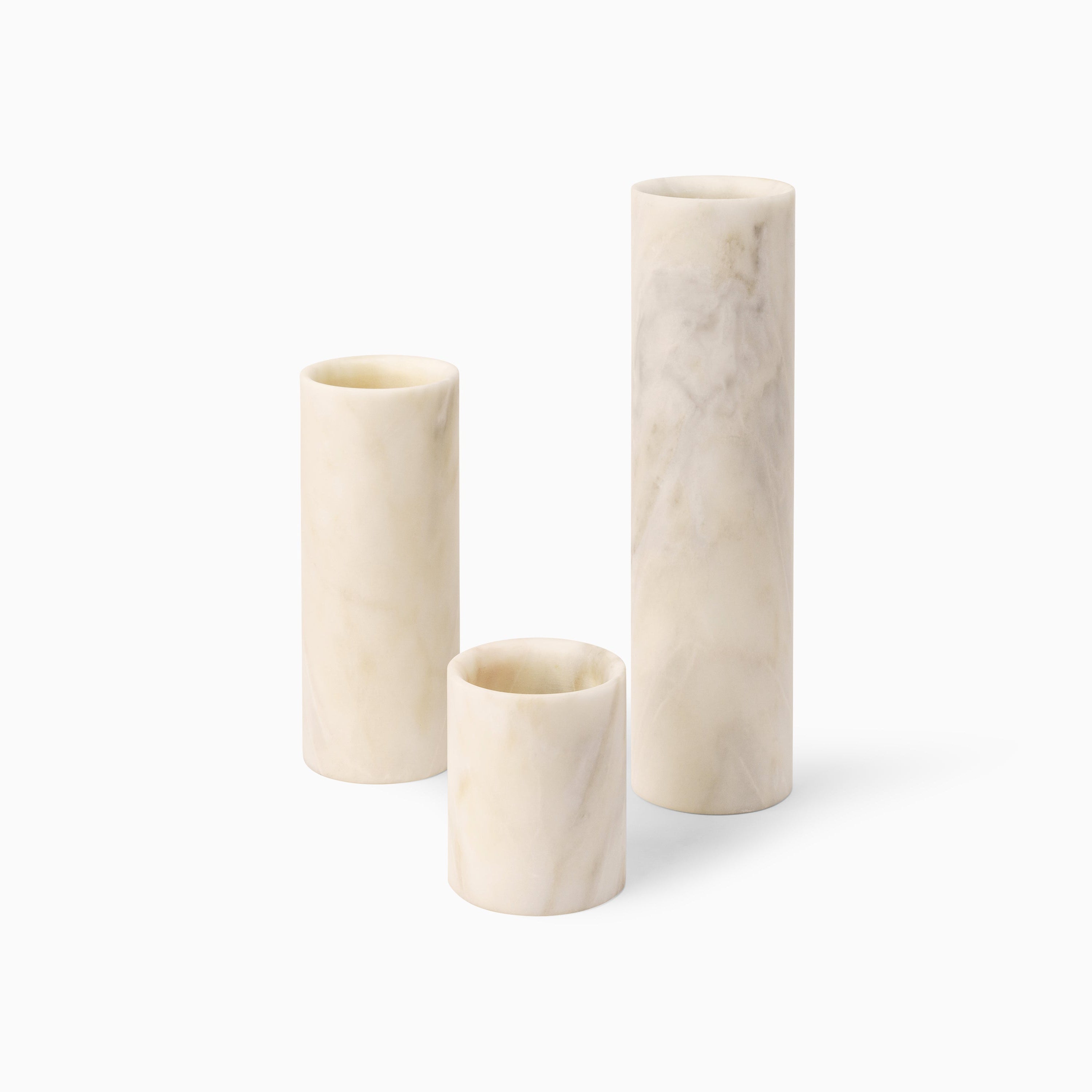 Pedra Collection Set - Sculptural Vase & Plate in Marble