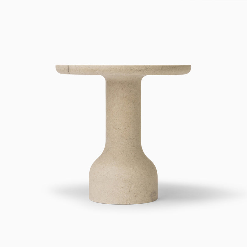 PESO Set – 3x Minimalist Round Side Table in Limestone