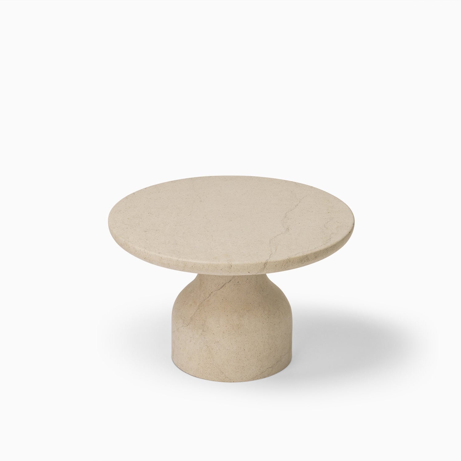 PESO Set – 3x Minimalist Round Side Table in Limestone