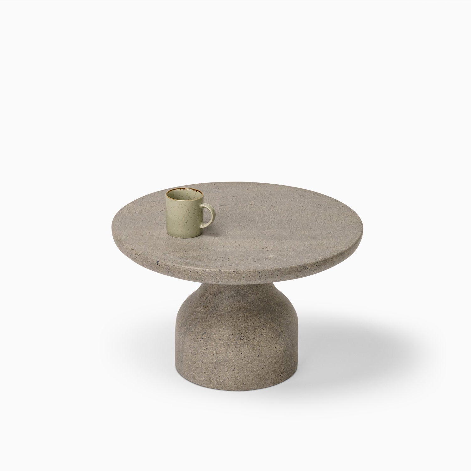 PESO Set – 3x Minimalist Round Side Table in Limestone