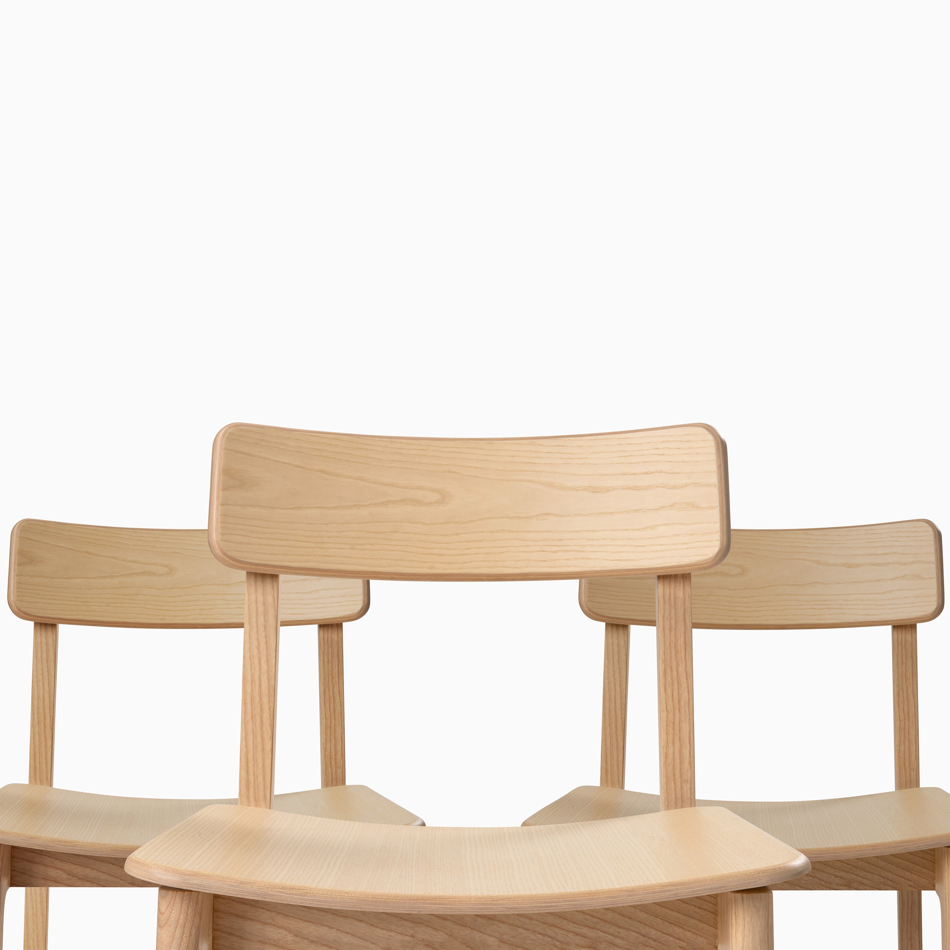 Minimalistischer moderner Stuhl mit Eschenholzrahmen, Kollektion – 4 Stühle