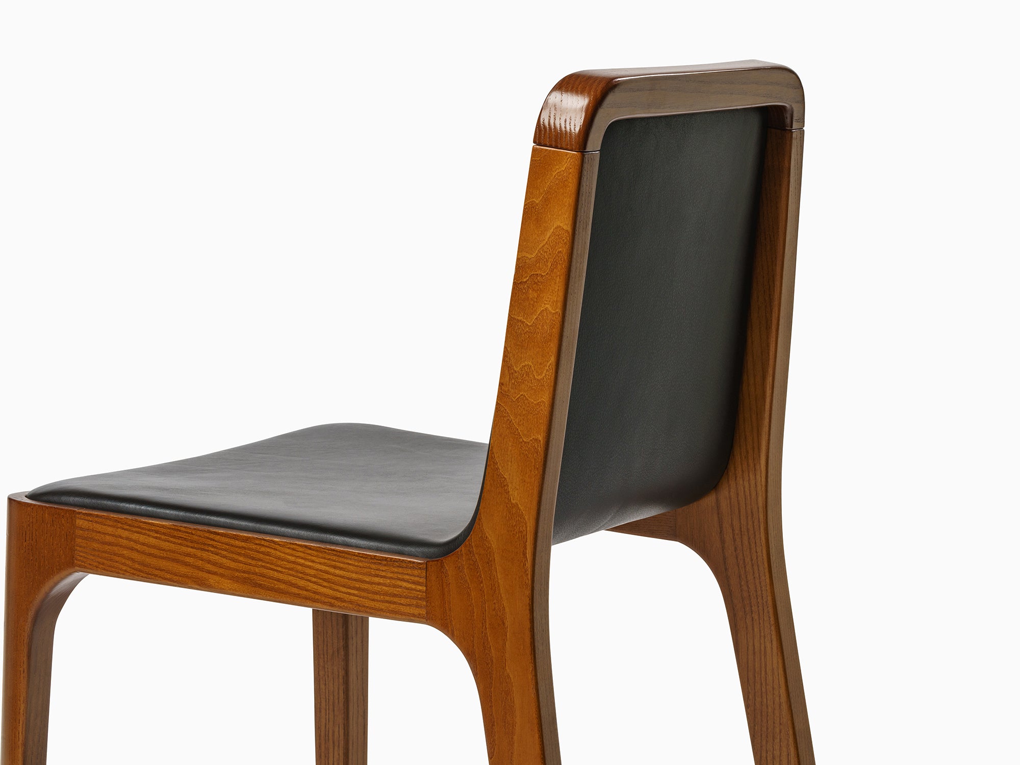 Minimalist Modern OFFICE Set - 1 FRONT Desk in Walnut 120x60 cm + 1 Minimalist Modern Chair in Walnut Wood Leather Cast Collection - 2 Pieces