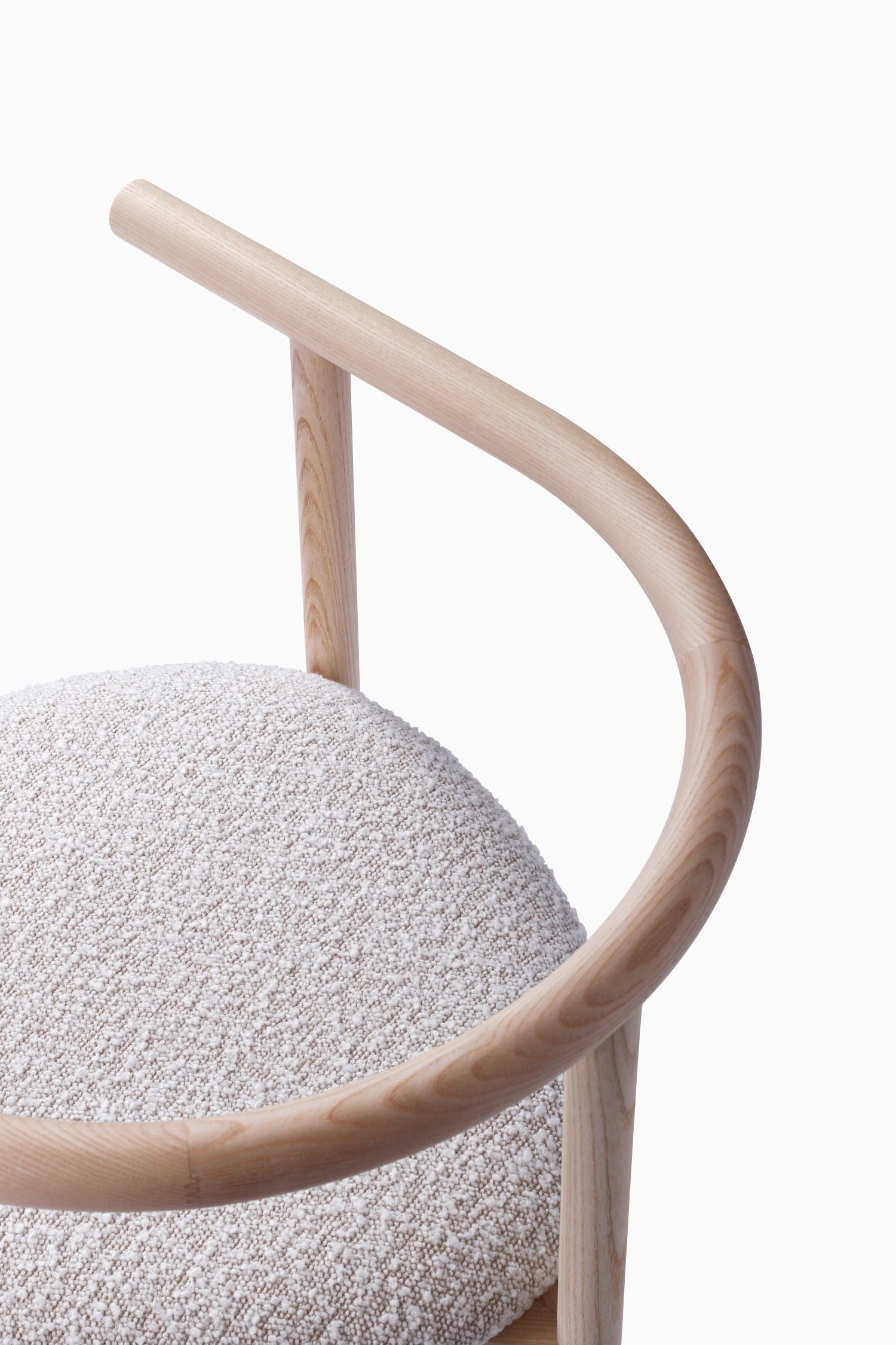 AITAI – Solid Wood Frame and Fabric Seat Armchair