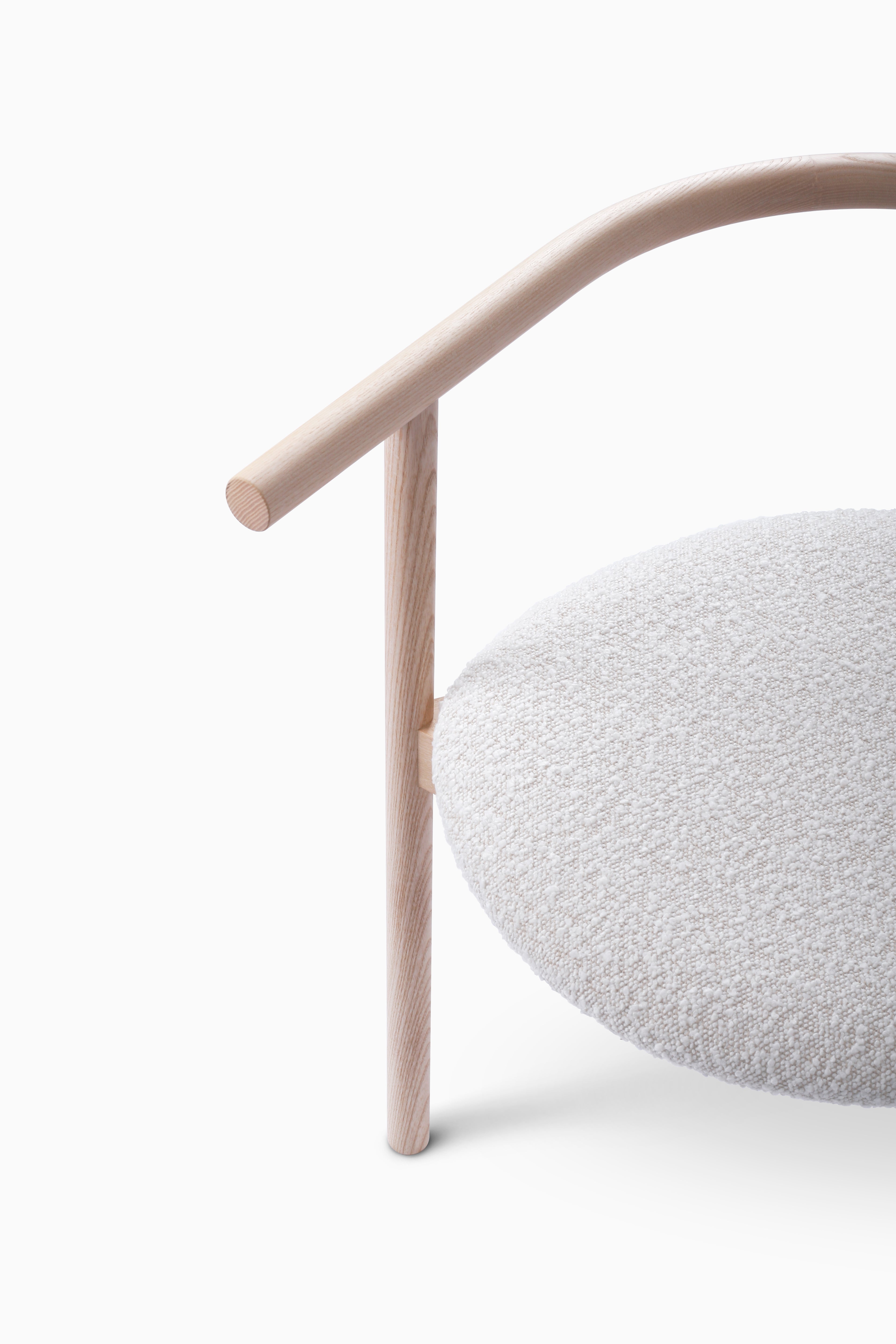 AITAI – Solid Wood Frame and Fabric Seat Armchair