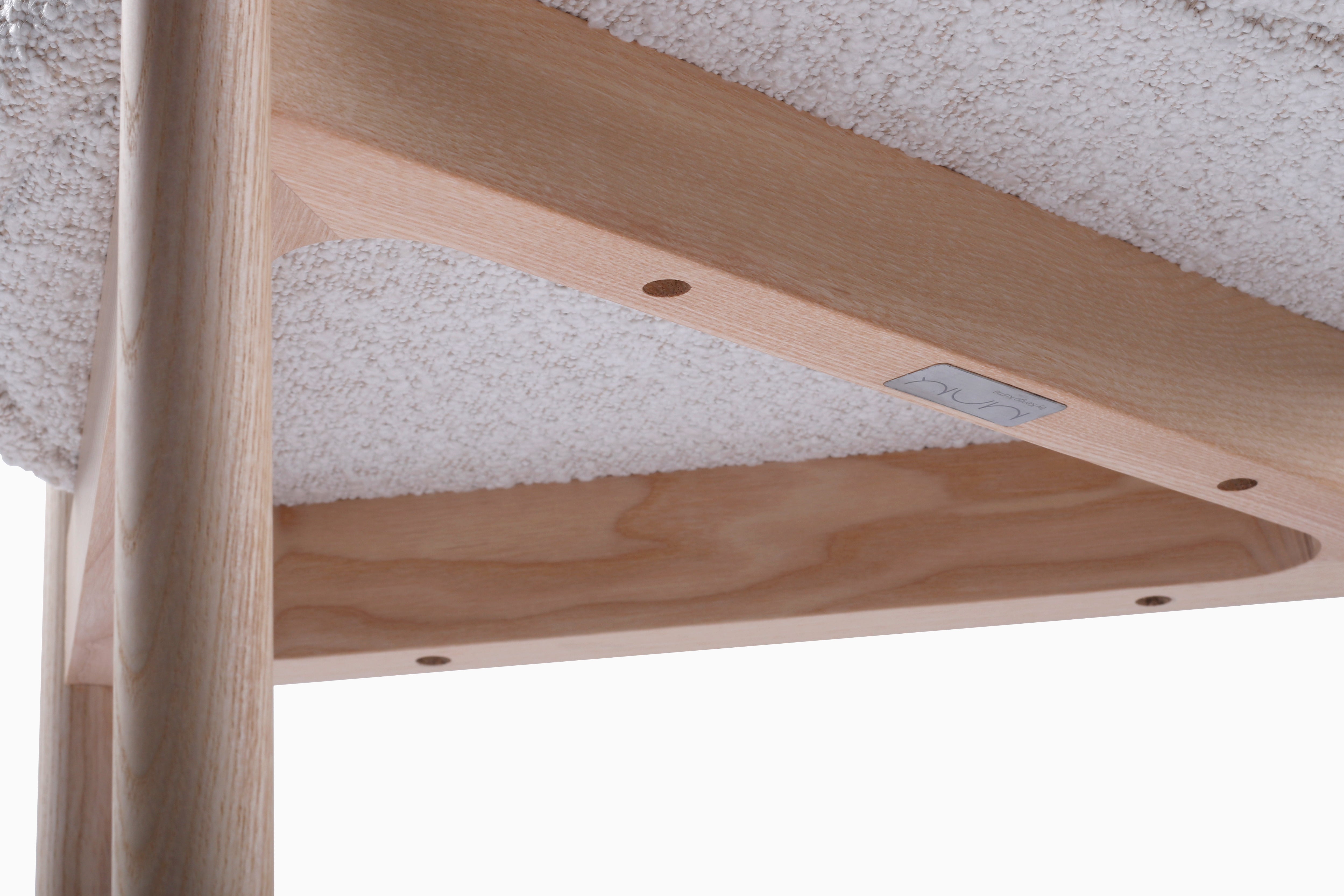 AITAI – Solid Wood Frame and Fabric Seat Armchair