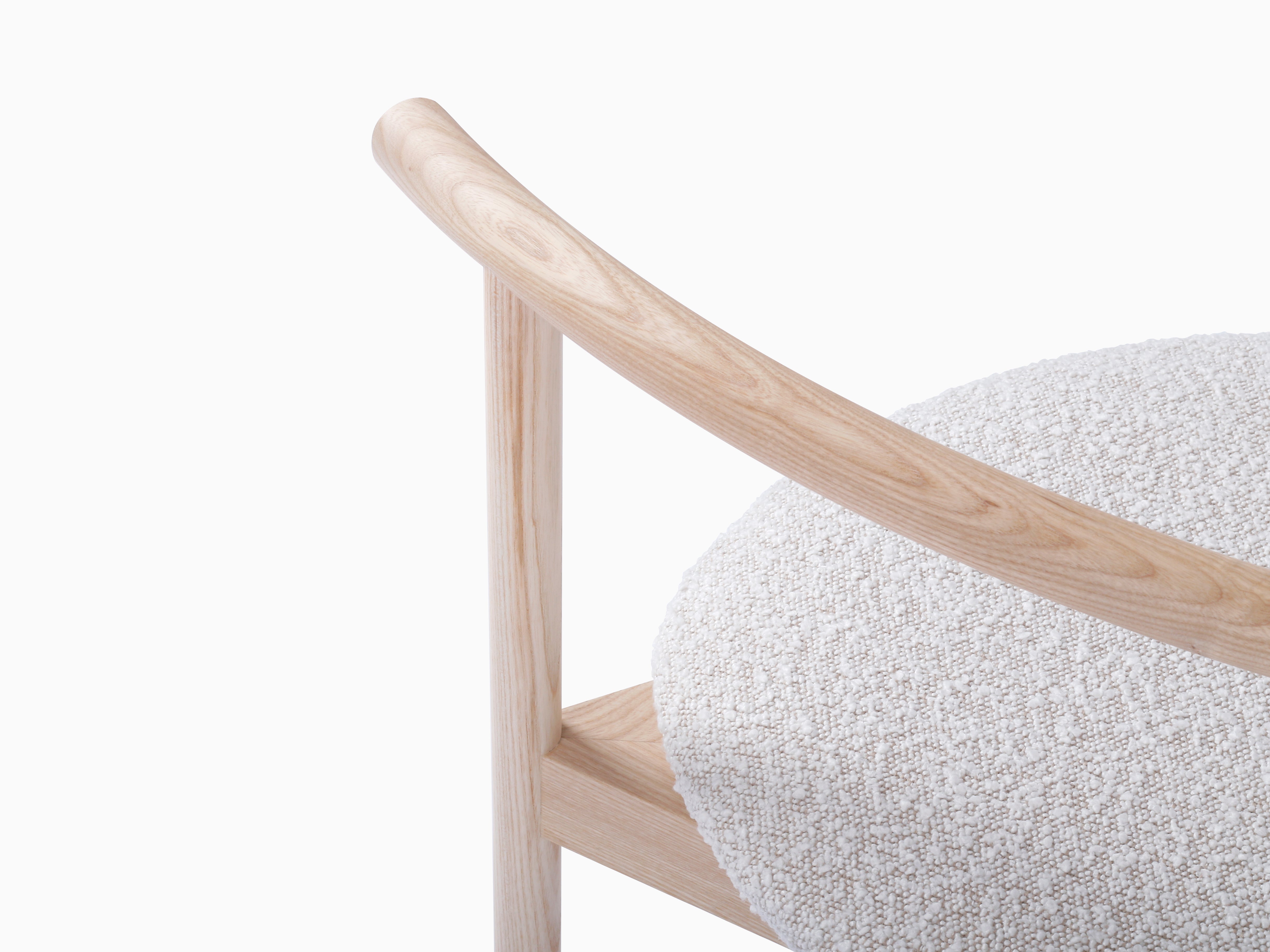 AITAI – Solid Wood Frame and Fabric Seat Chair
