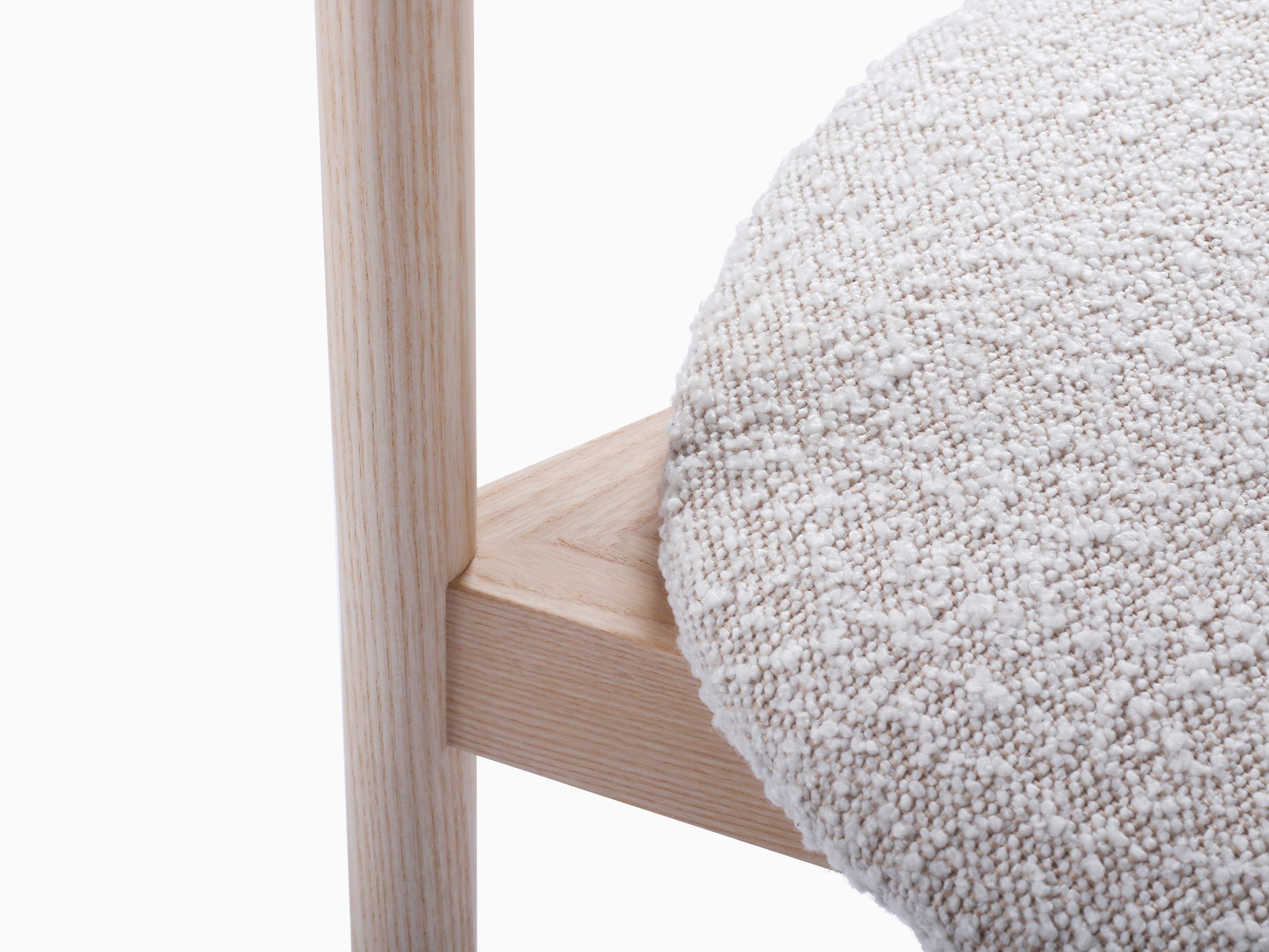 AITAI – Solid Wood Frame and Fabric Seat Chair