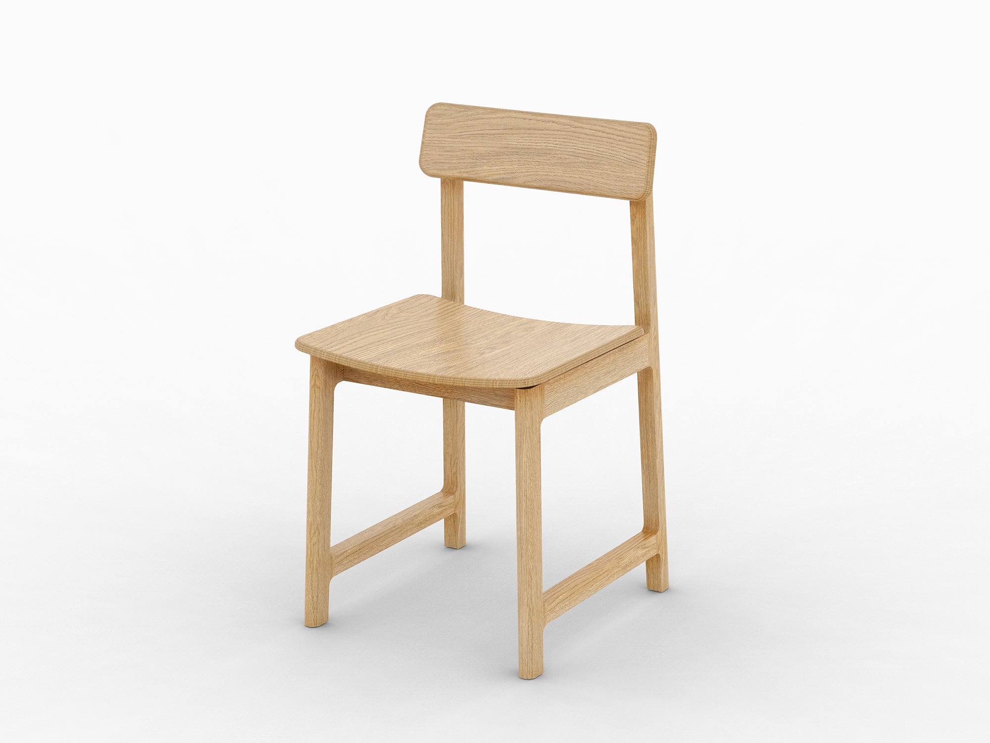 Minimalist Modern Chair in OAK Wood Frame Collection - 4 Chairs