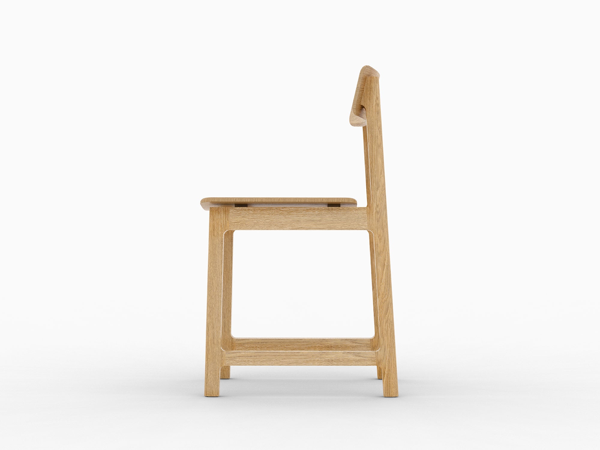 Minimalist Modern Chair in OAK Wood Frame Collection - 6 Chairs