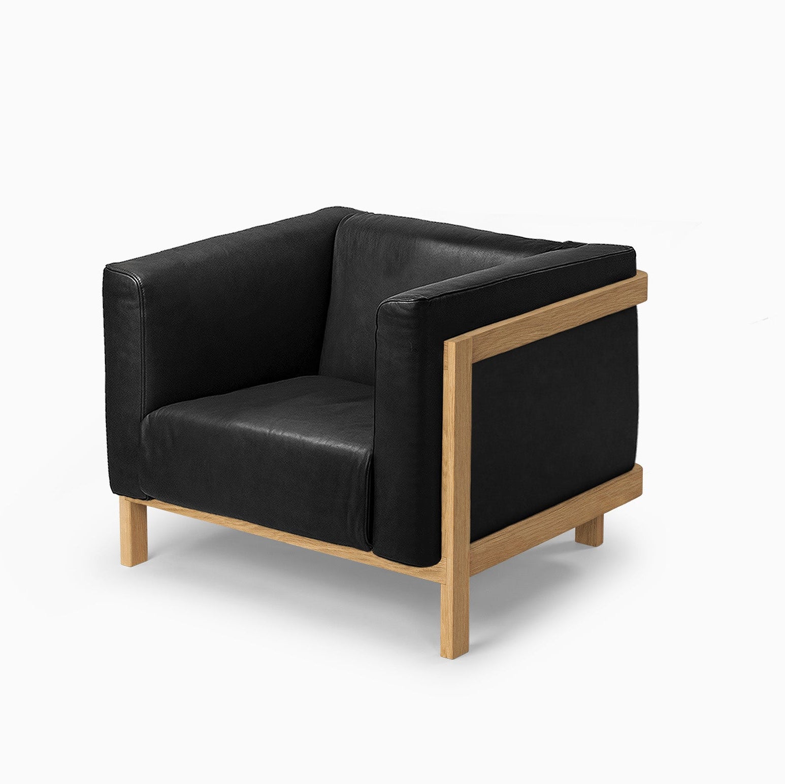 2x LIFT – Lounge Chair  & Three Seat Sofa in Solid Wood and Customizable Seat