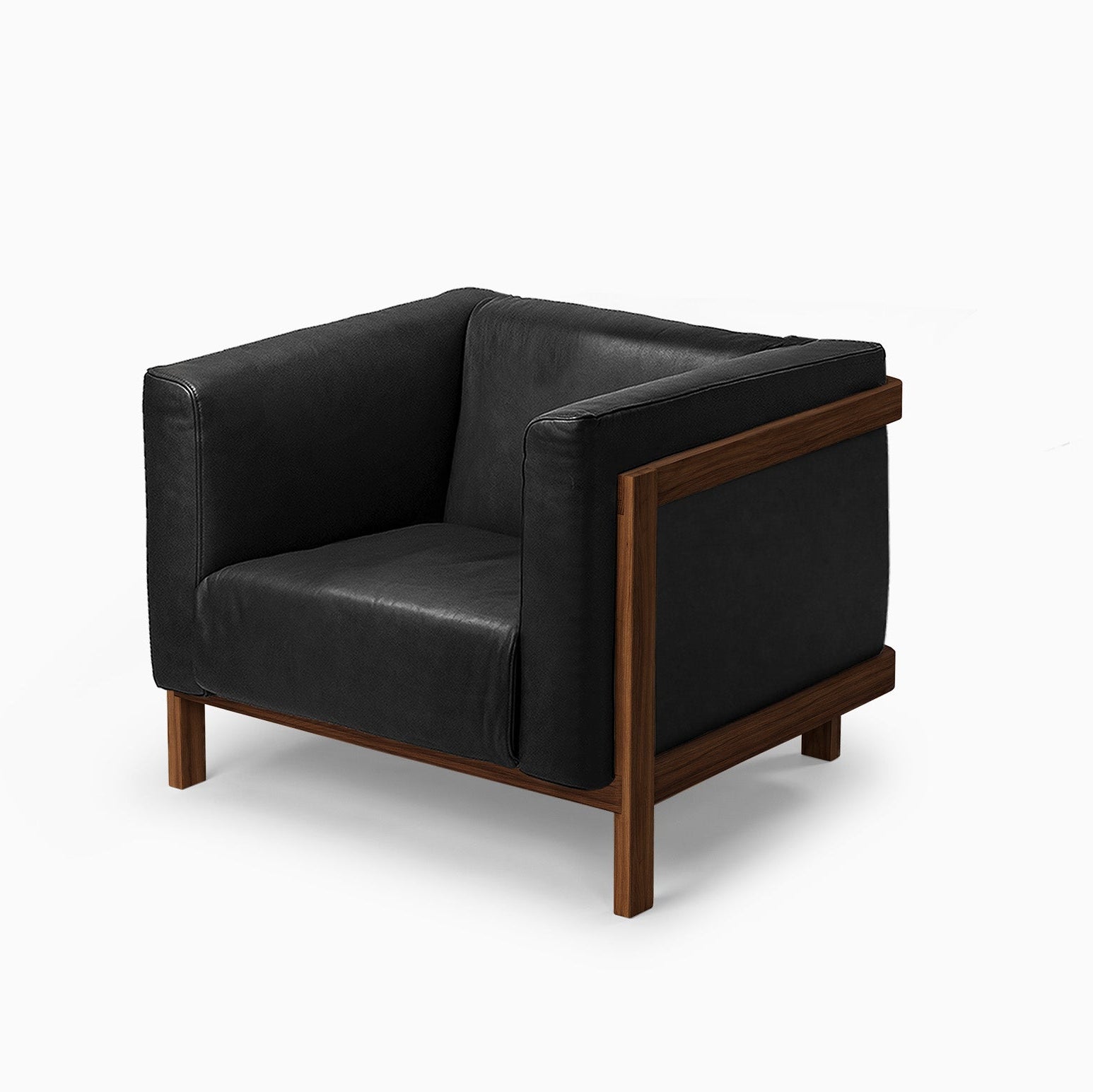 2x LIFT – Lounge Chair  & Three Seat Sofa in Solid Wood and Customizable Seat