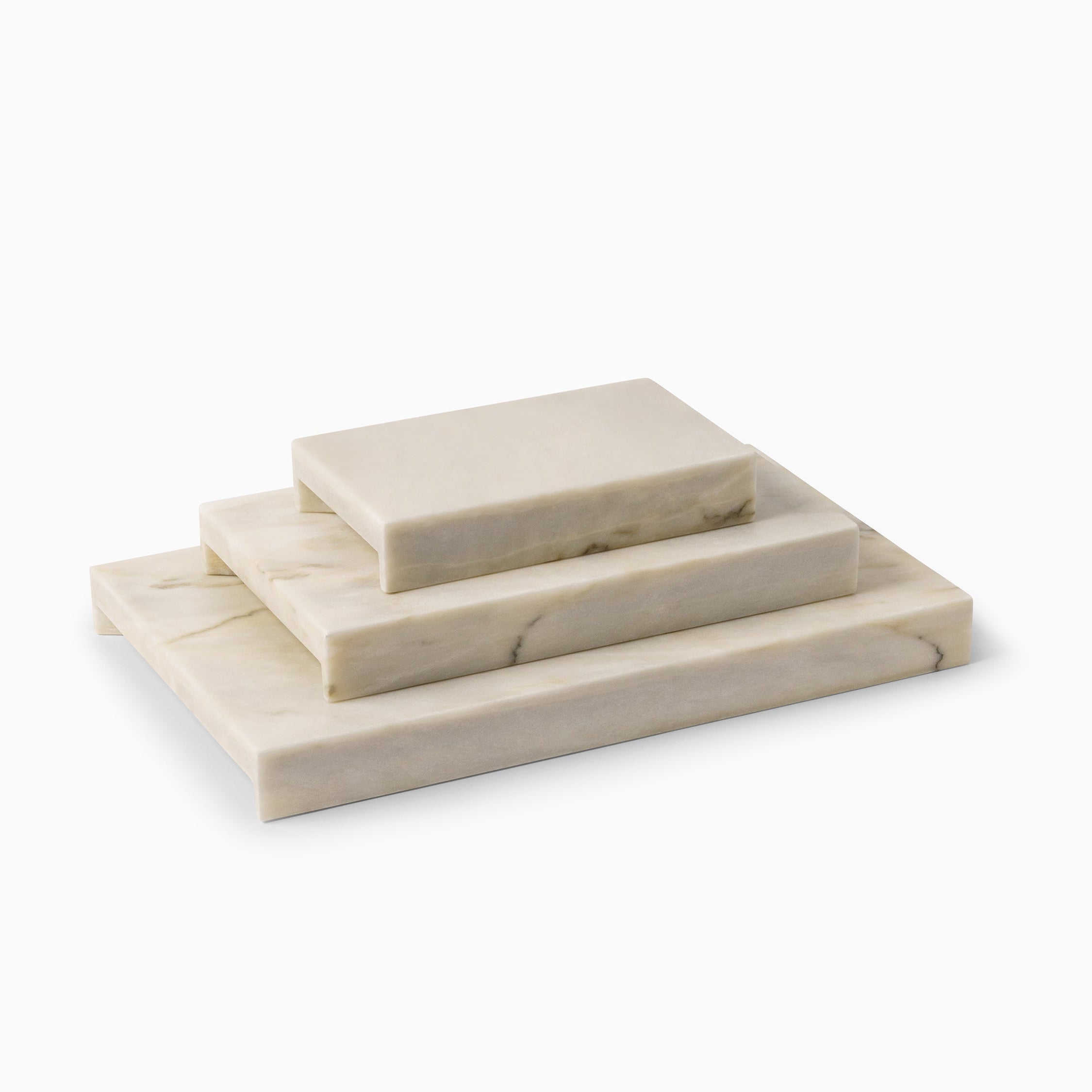 Minimalistisches Marmortablett 3-teilig