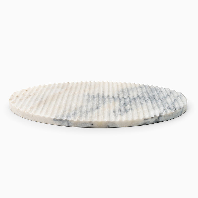 Pedra Collection Set - Sculptural Vase & Plate in Marble