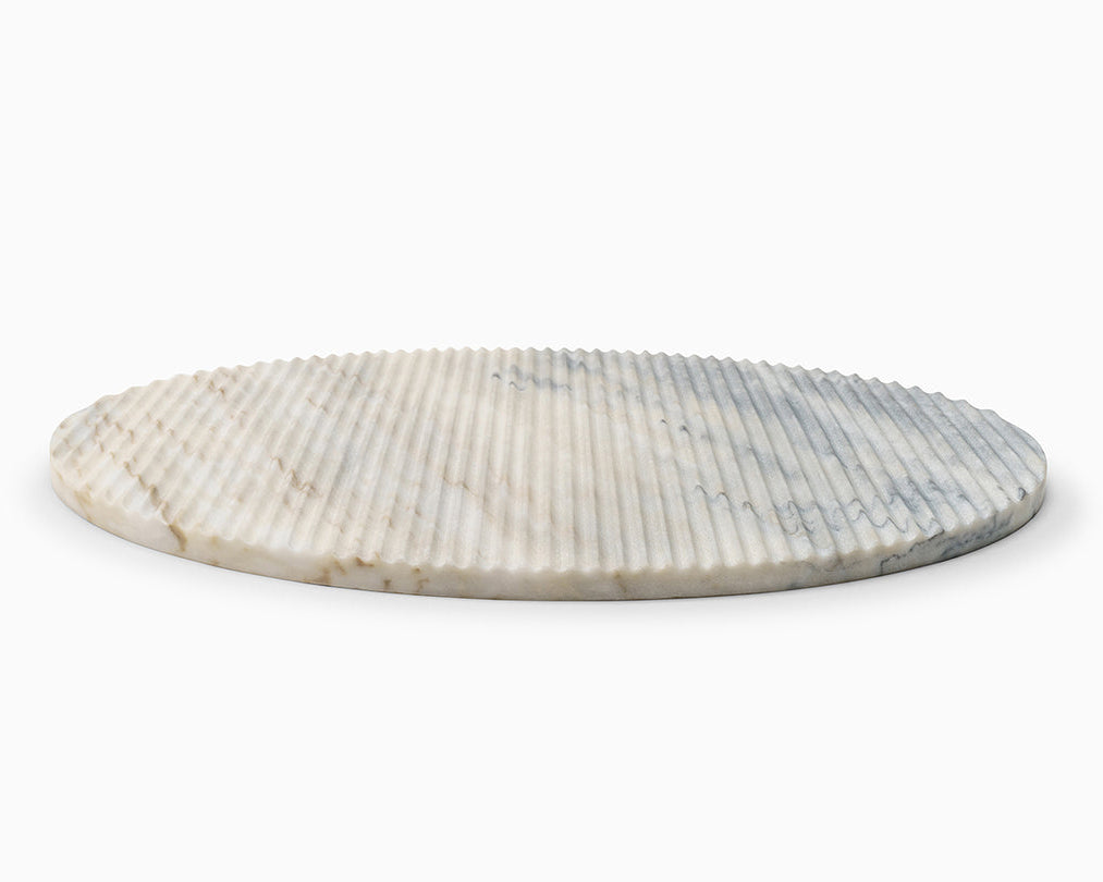Pedra Collection Set - Sculptural Vase & Plate in Marble