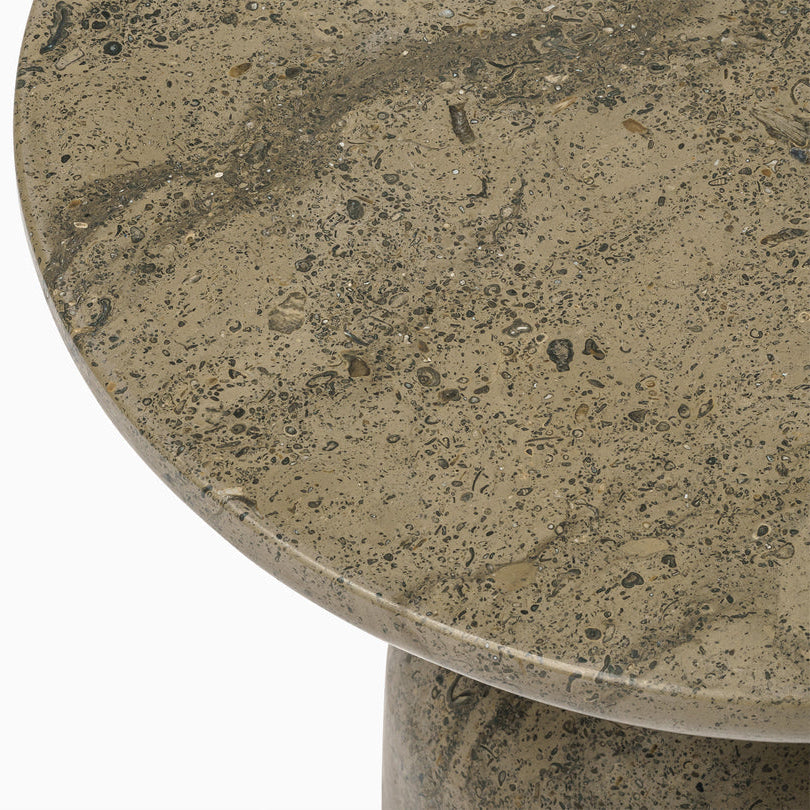 PESO Set – 3x Minimalist Round Side Table in Limestone
