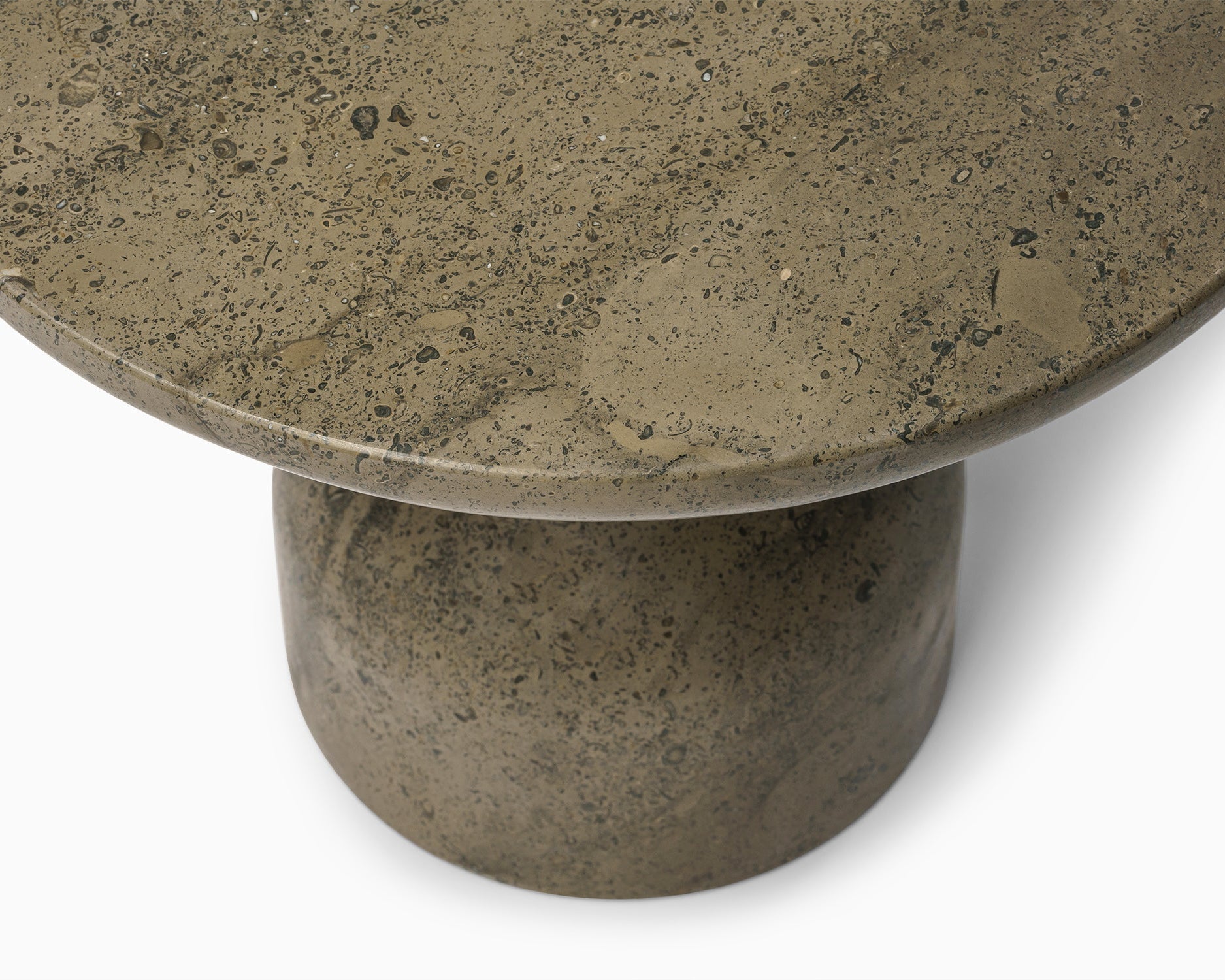 PESO Set – 3x Minimalist Round Side Table in Limestone
