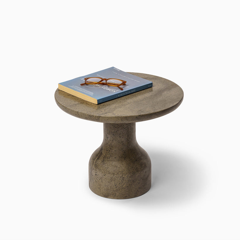 PESO Set – 3x Minimalist Round Side Table in Limestone