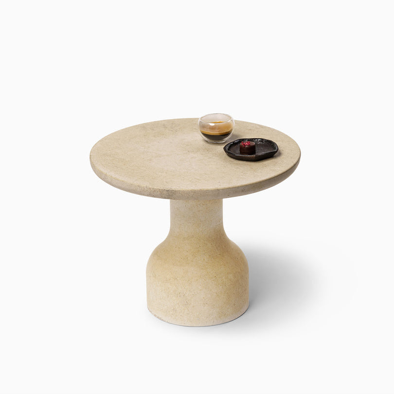 PESO Set – 3x Minimalist Round Side Table in Limestone