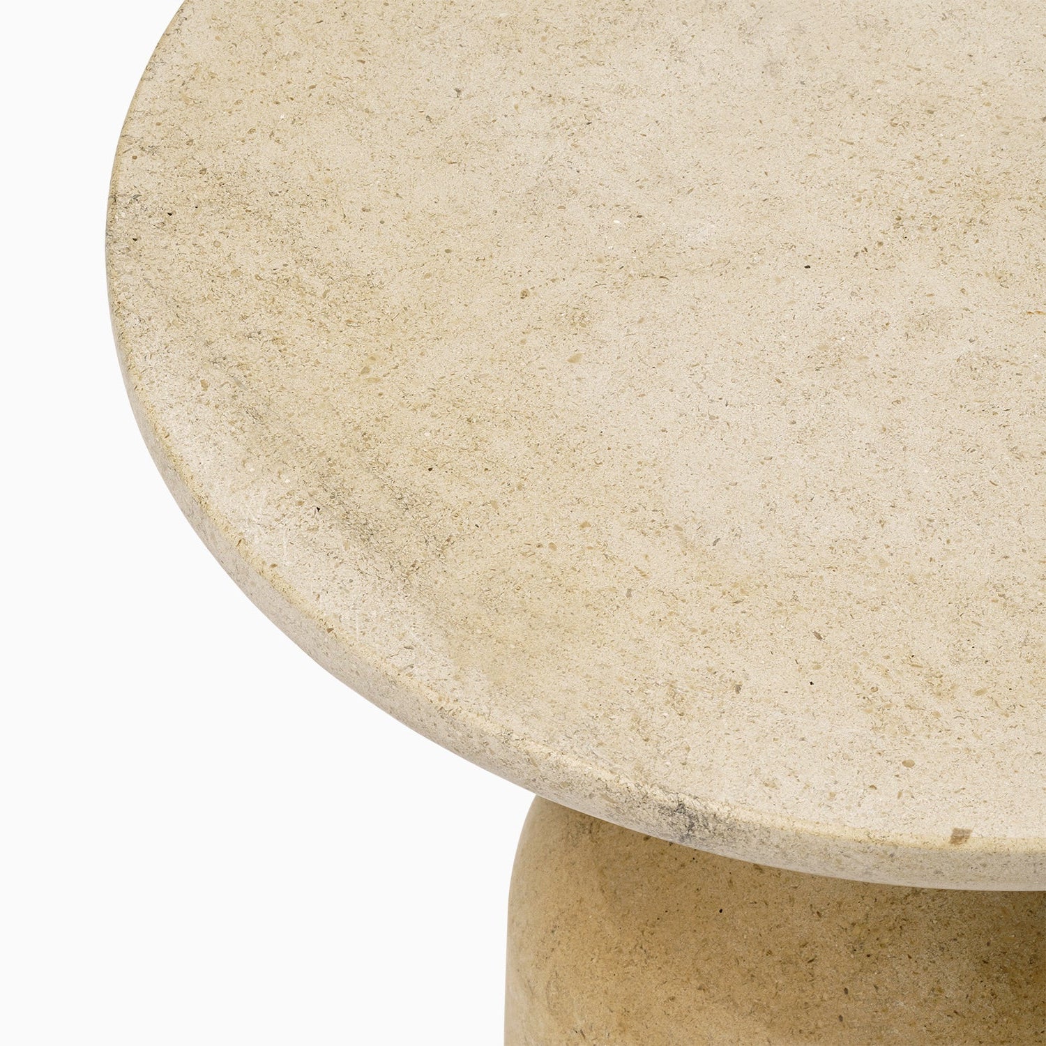 PESO Set – 3x Minimalist Round Side Table in Limestone