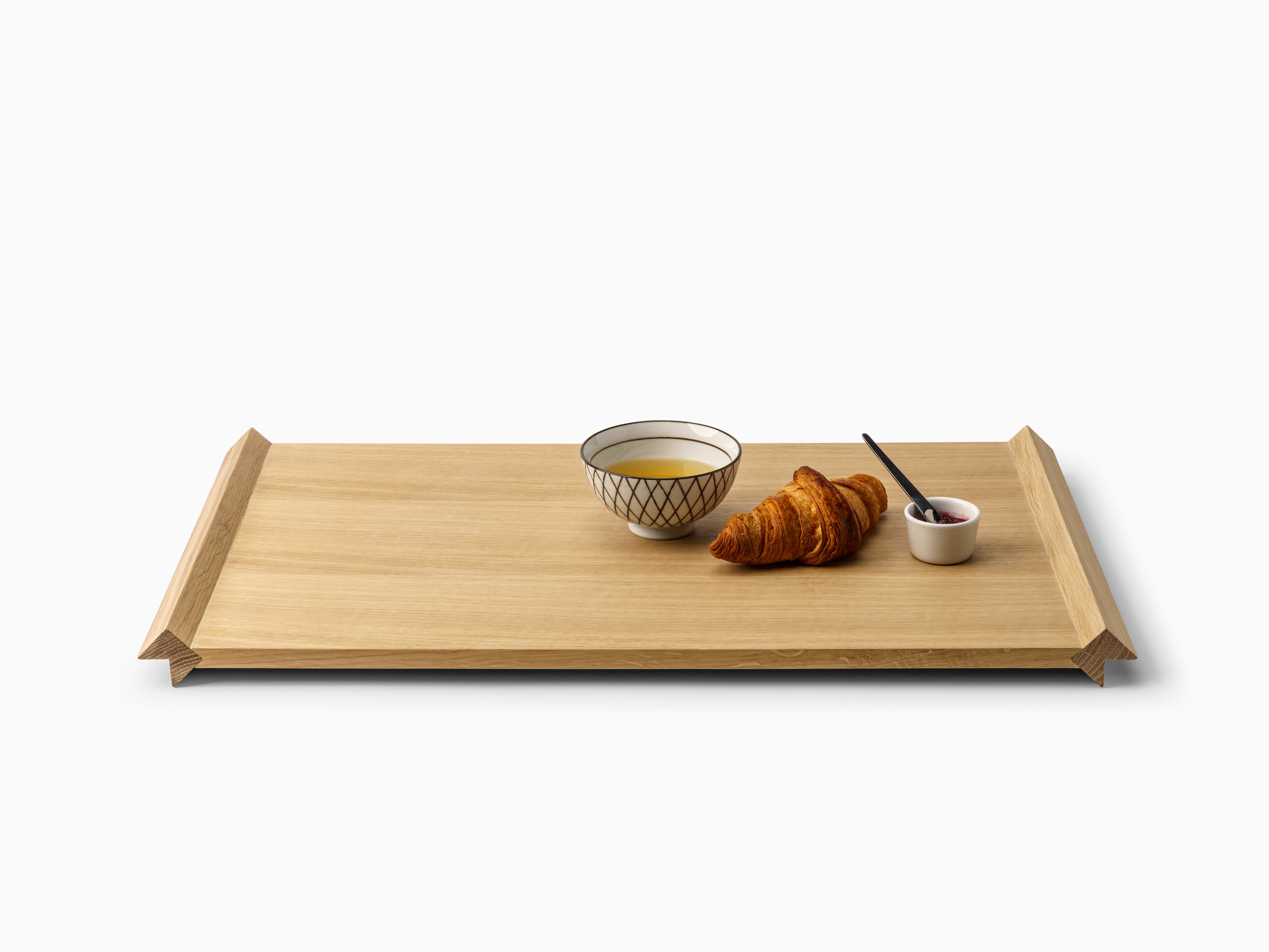 Minimalist Oak Wood Tray - Set 2 pieces