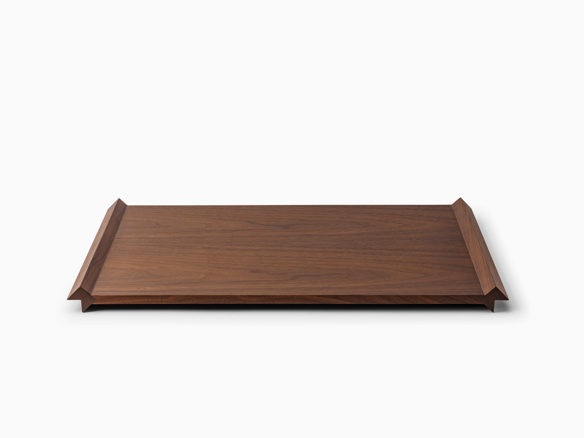 Minimalist Walnut Wood Tray - Set 2 pieces