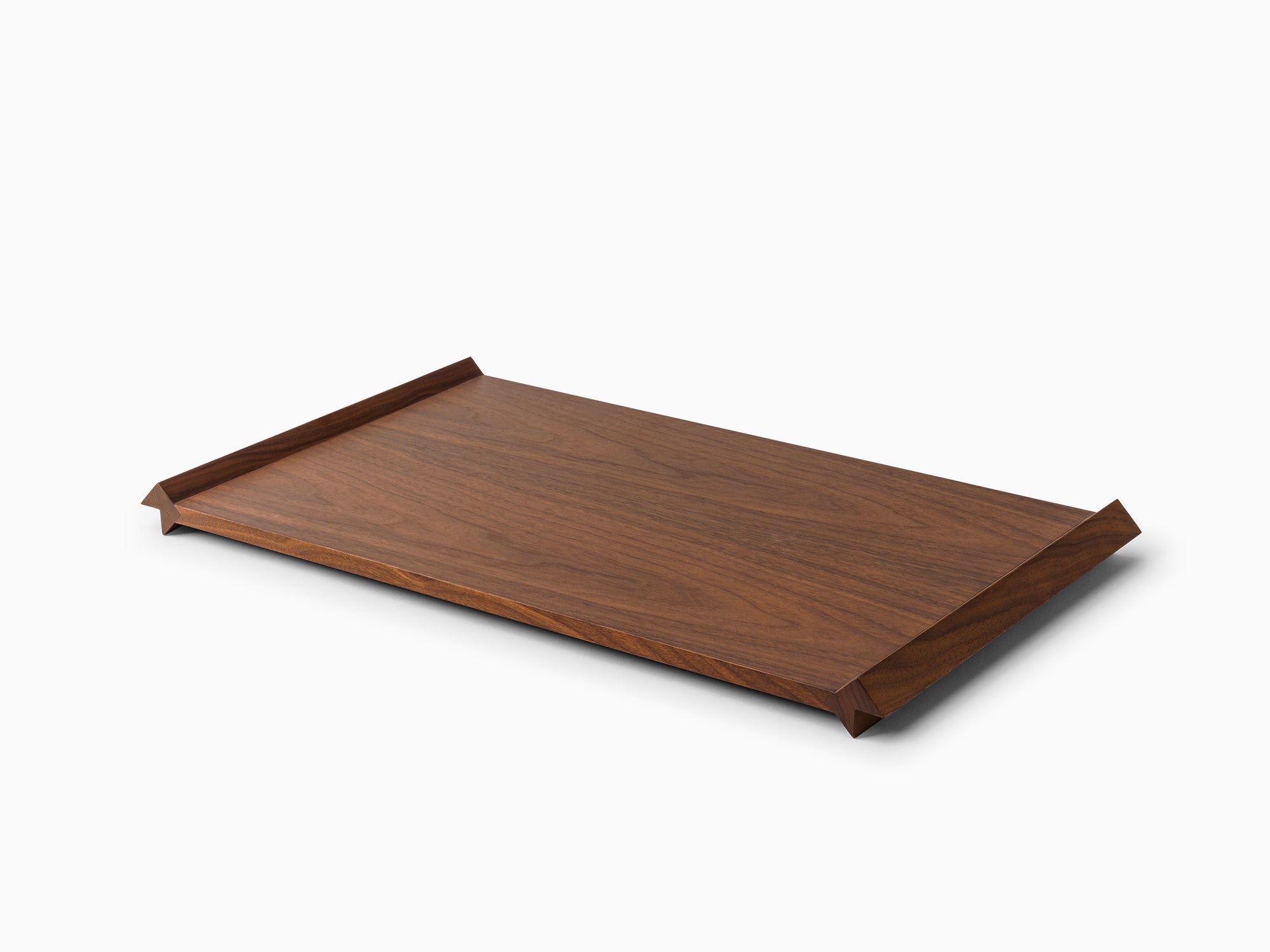 Minimalist Walnut Wood Tray - Set 2 pieces