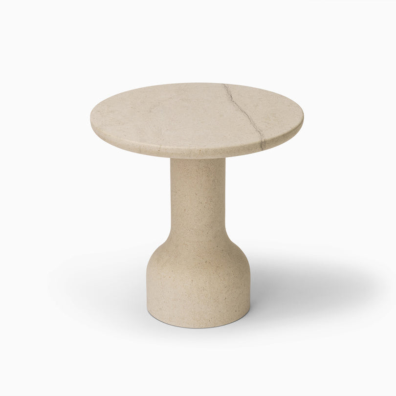 PESO Set – 3x Minimalist Round Side Table in Limestone