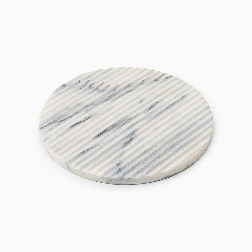 Pedra Collection Set - Sculptural Vase & Plate in Marble